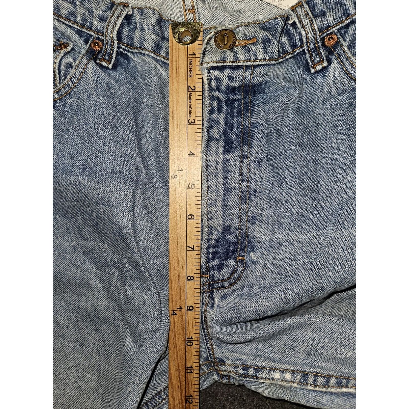 Jordache VINTAGE Jordache Jeans Womens 15/16 Light Blue High Rise Mom Distressed 90s Jeans Size 36" / US 14 / IT 50 - 4 Thumbnail