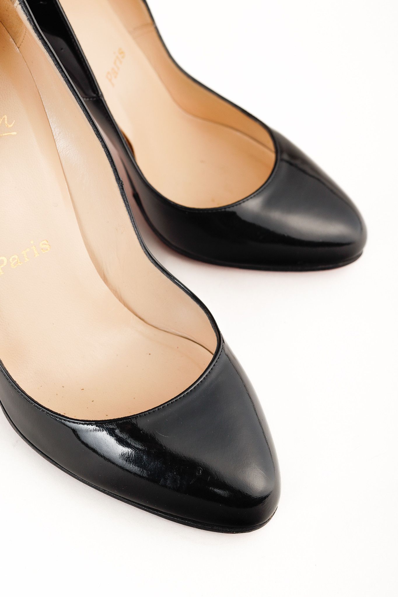 Christian Louboutin Christian Louboutin Silver Mirror Heel Patent Leather Pumps Size US 8.5 / IT 38.5 - 6 Thumbnail
