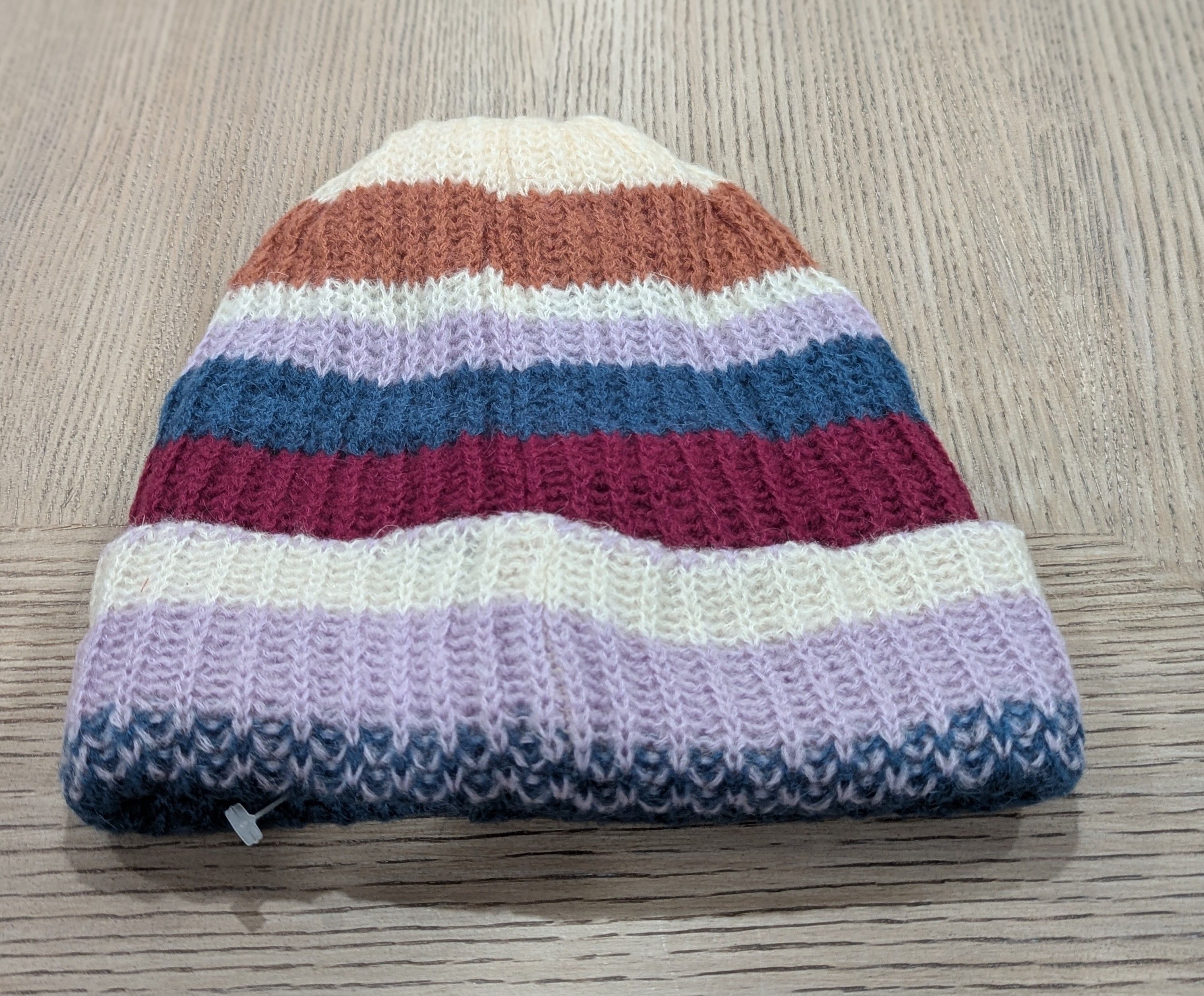 Missoni MISSONI Striped Mohair Blend Cuff Knit Beanie Hat Lavendar Size ONE SIZE - 2 Thumbnail