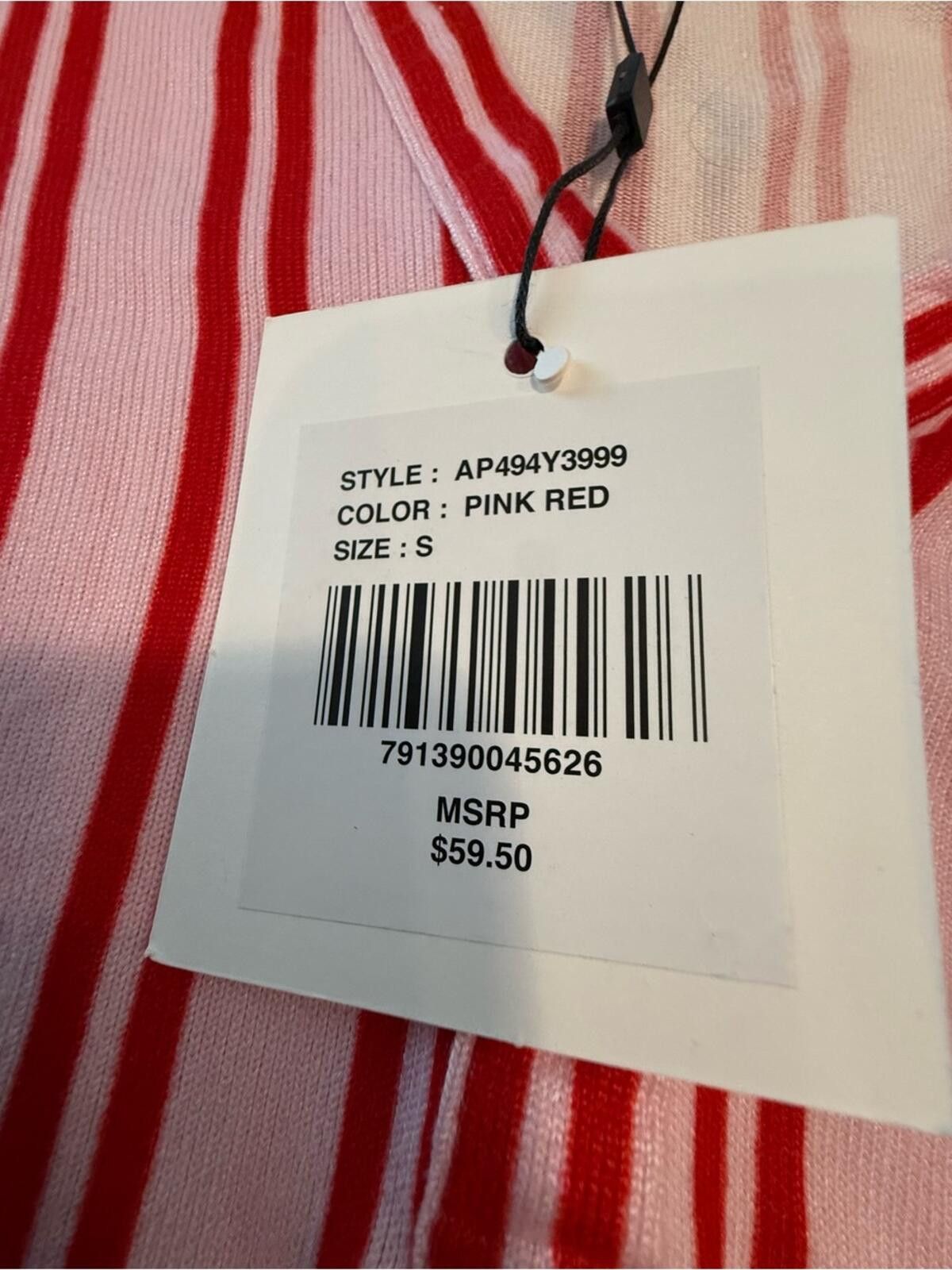 Other Alex & Parker top pink & red buttery soft striped SZ SM Size S / US 4 / IT 40 - 9 Thumbnail