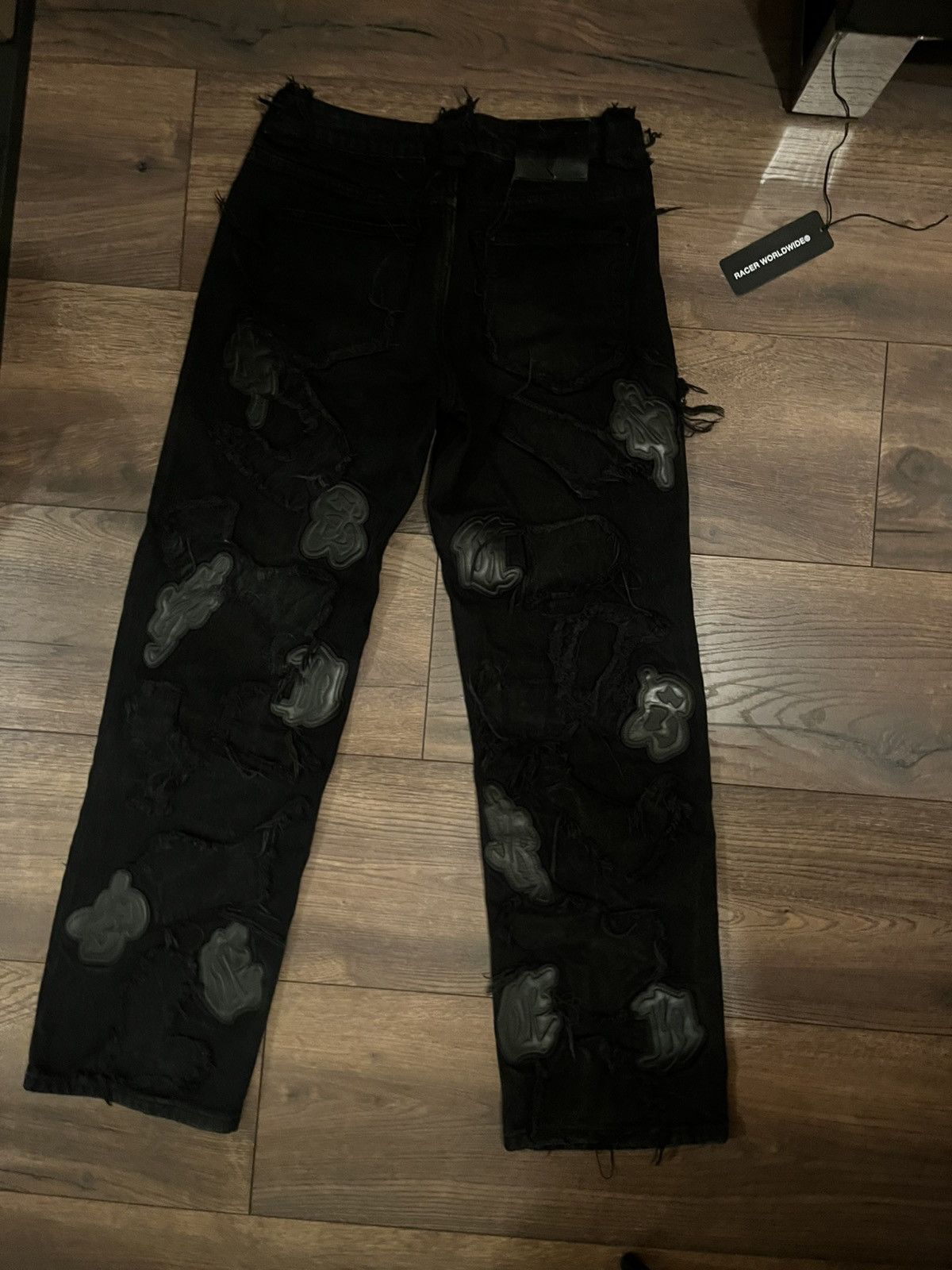 Racer Worldwide Racer Worldwide Patch Jeans Black Size US 30 / EU 46 - 4 Thumbnail