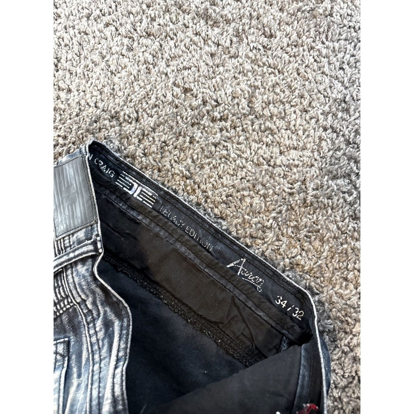 Jordan Craig Jordan Craig Legacy Edition Jeans Distressed Dark Wash Mens 34/32 Blue 90s Y2K Arab Pakistan? Size US 34 / EU 50 - 5 Thumbnail