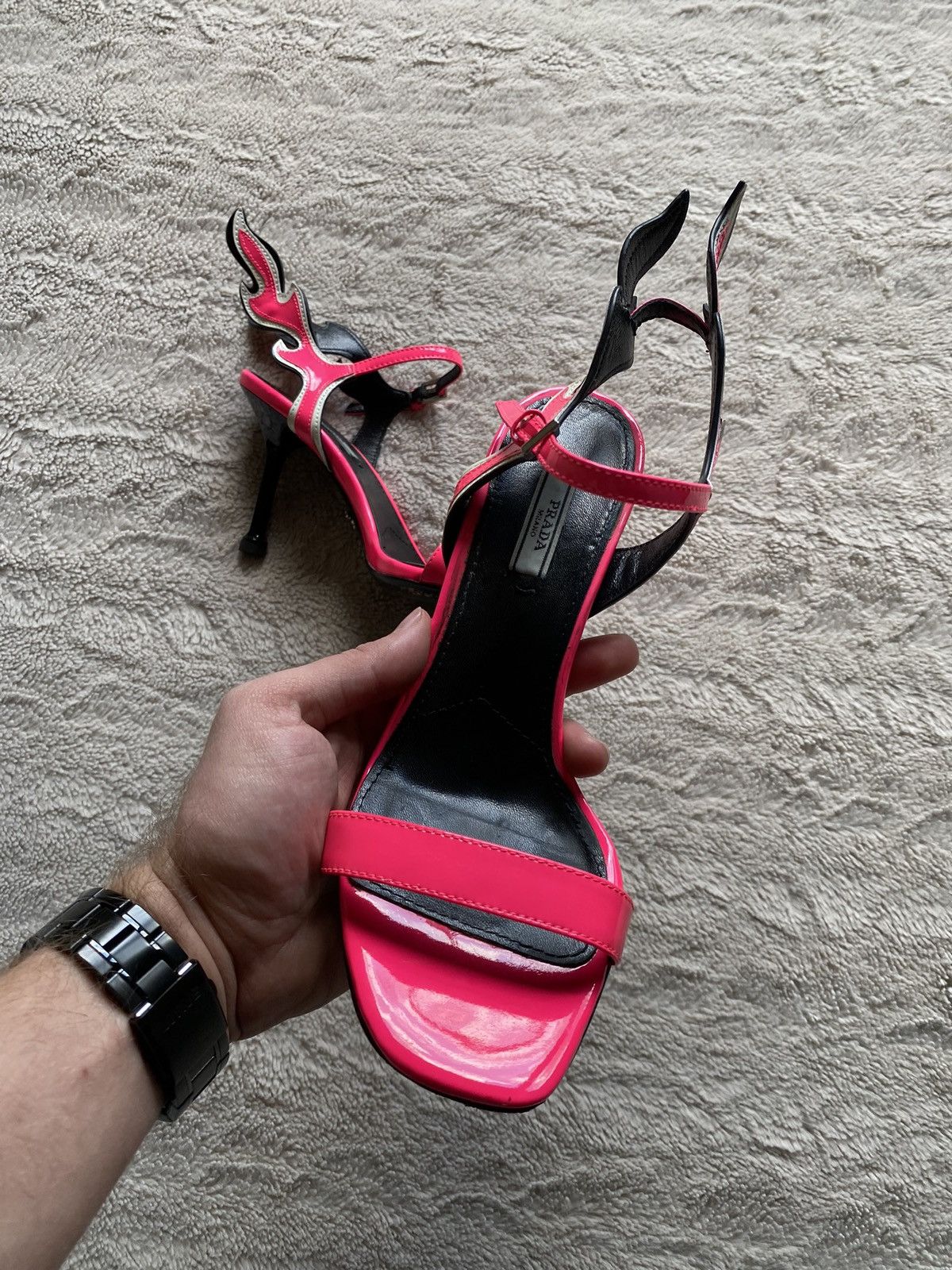 Prada Prada flame leather heels 38 Size US 8 / IT 38 - 2 Thumbnail