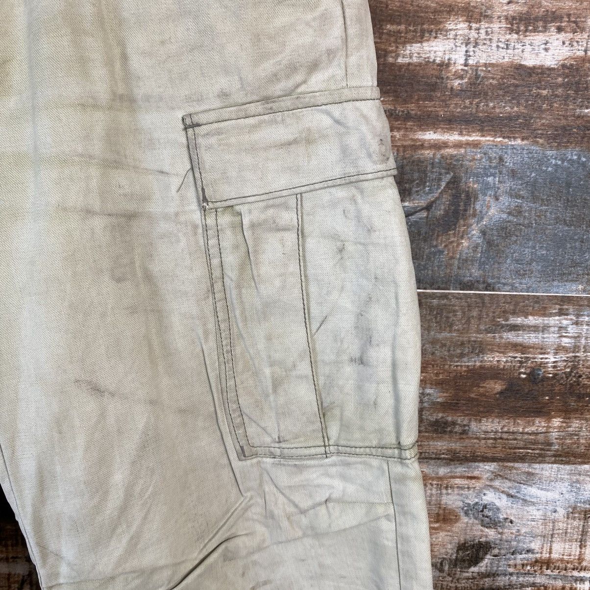 Japanese Brand DL Surplus White Cargo Multipocket Pants #C1218 Size US 29 - 9 Thumbnail