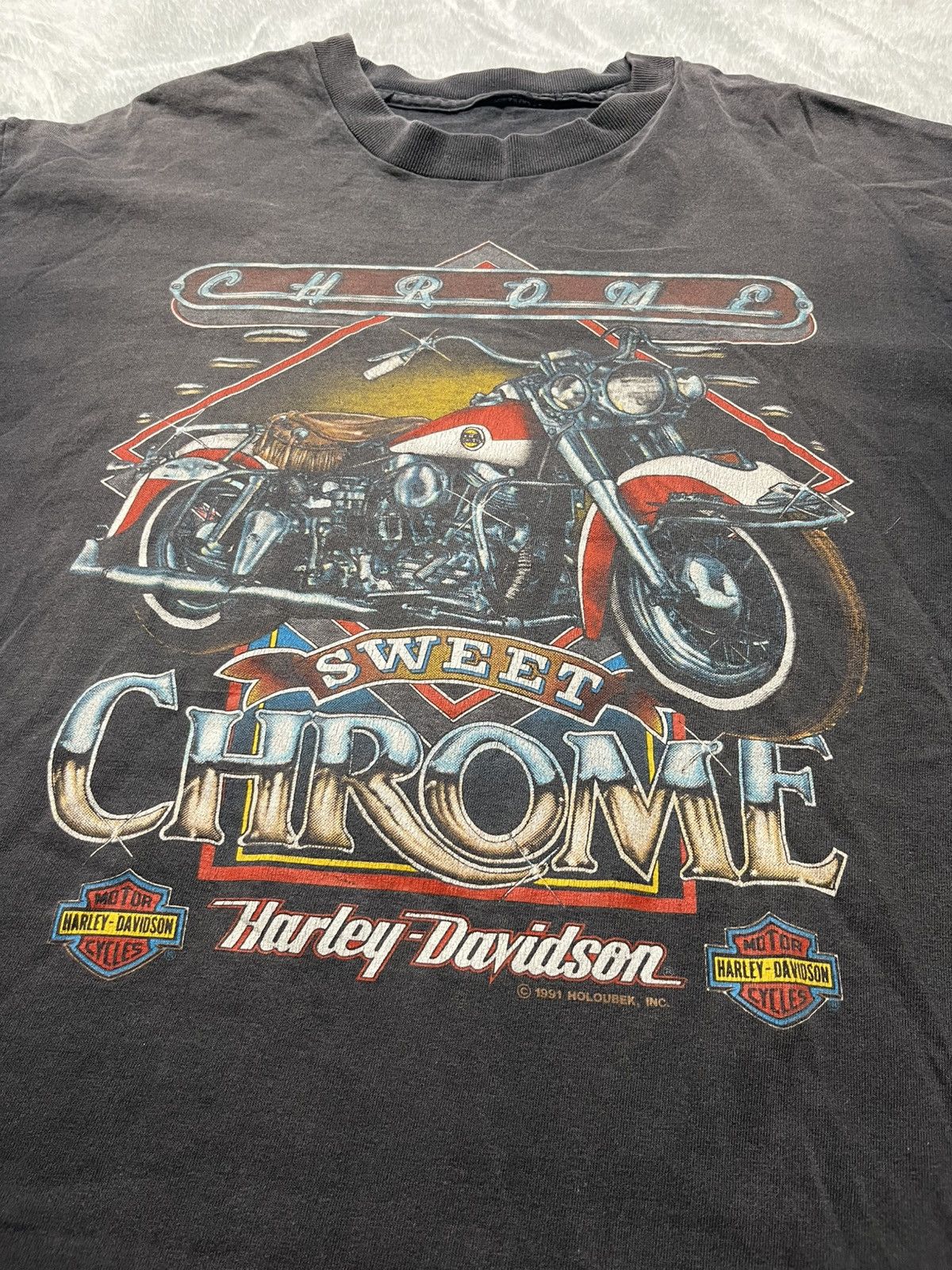 Harley Davidson Chrome Sweet Chrome Harley Davidson Faded Black Shirt Size L Size US L / EU 52-54 / 3 - 7 Thumbnail