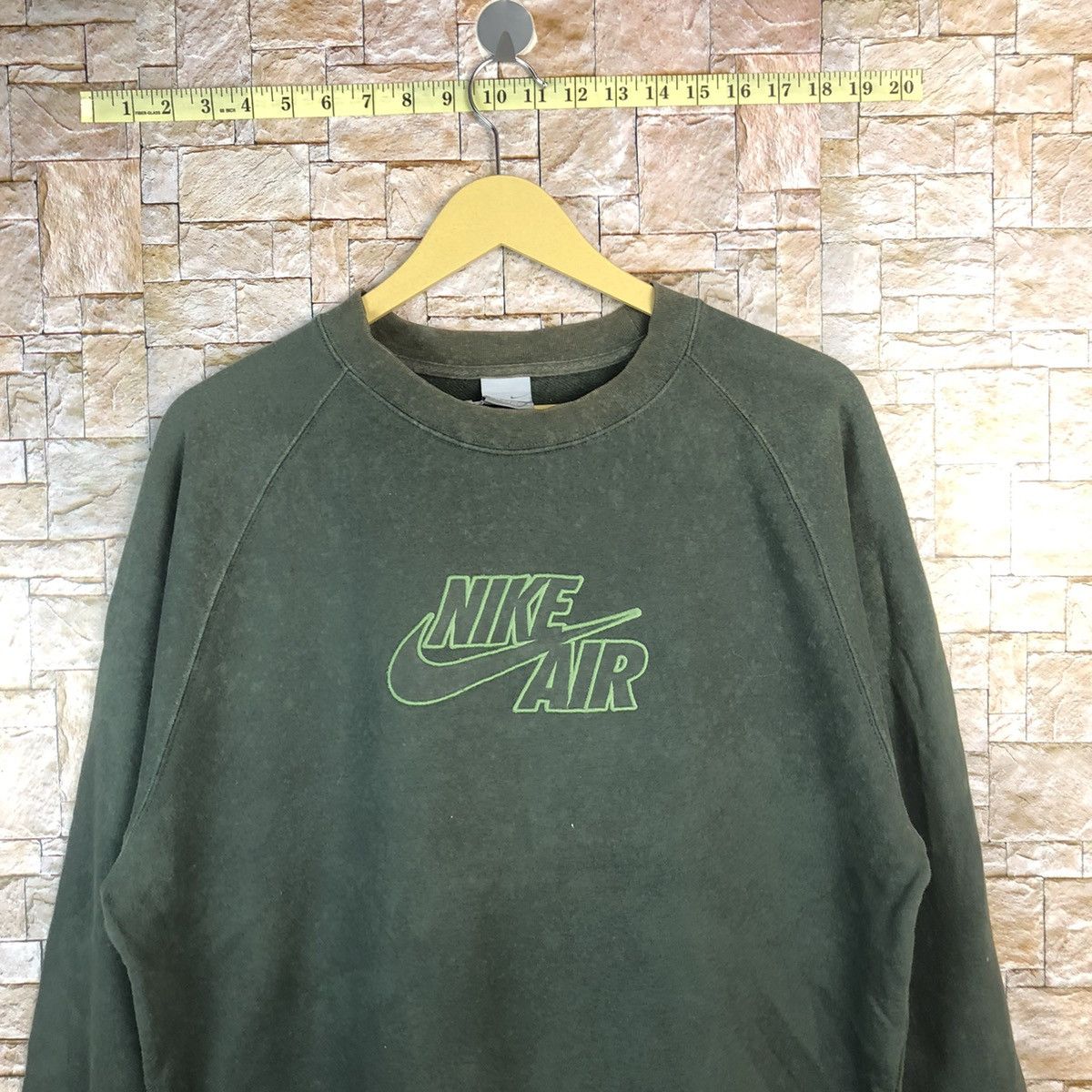 Nike DL Nike air faded street wear Green Sweatshirt #A517 Size US L / EU 52-54 / 3 - 2 Thumbnail