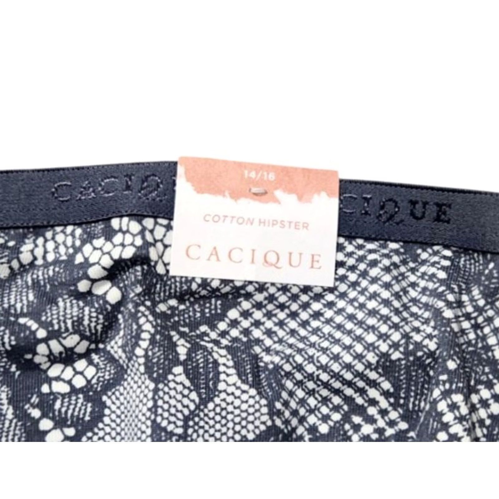 Vintage Cacique Womens 14/16 Panty Hipster Cotton Blue-Gray Floral Size 38" / US 16 / IT 52 - 3 Thumbnail