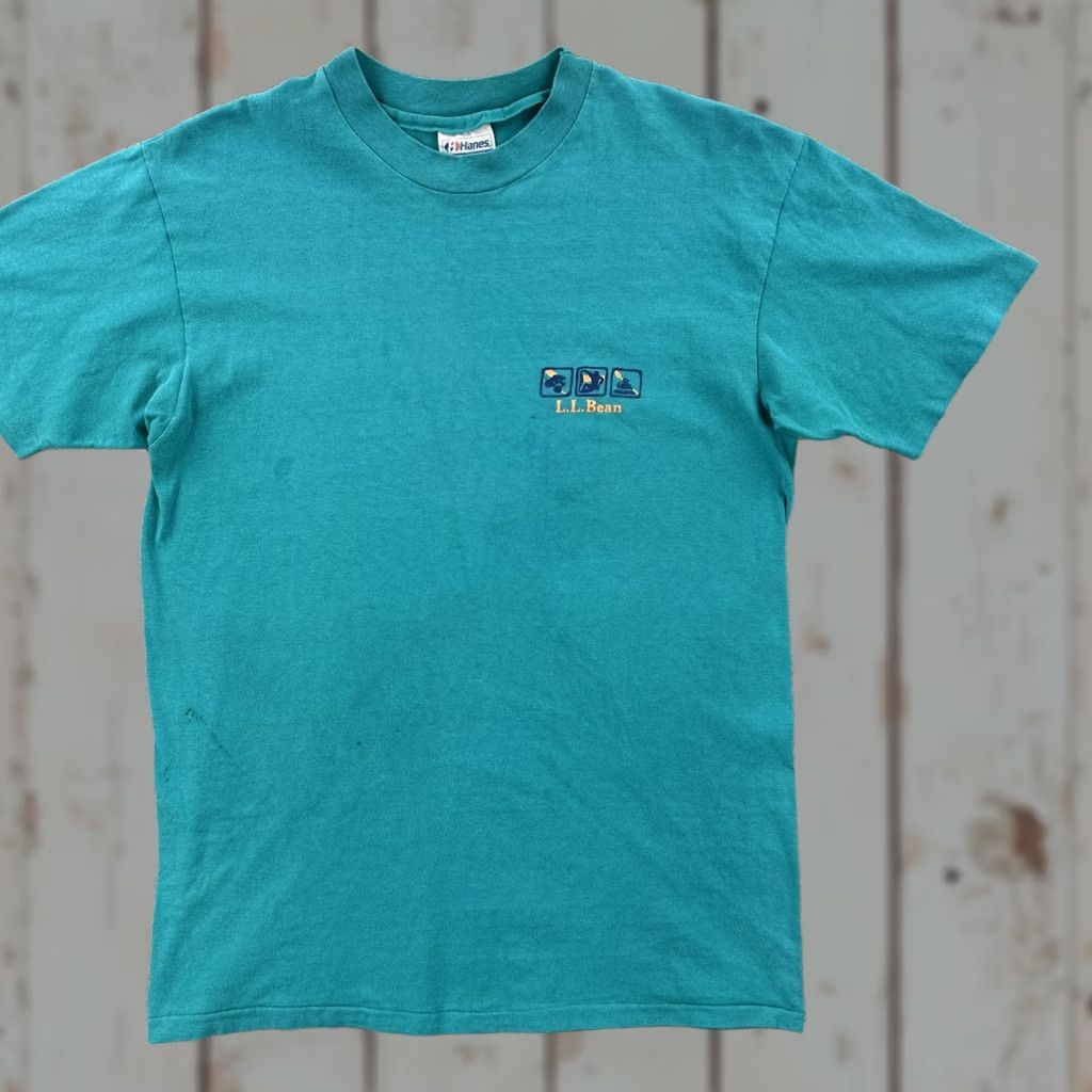 Hanes VINTAGE Hanes Beefy-T Shirt Mens L Green 90s Crew Neck Short Sleeve Made In USA Size US L / EU 52-54 / 3 - 1 Thumbnail
