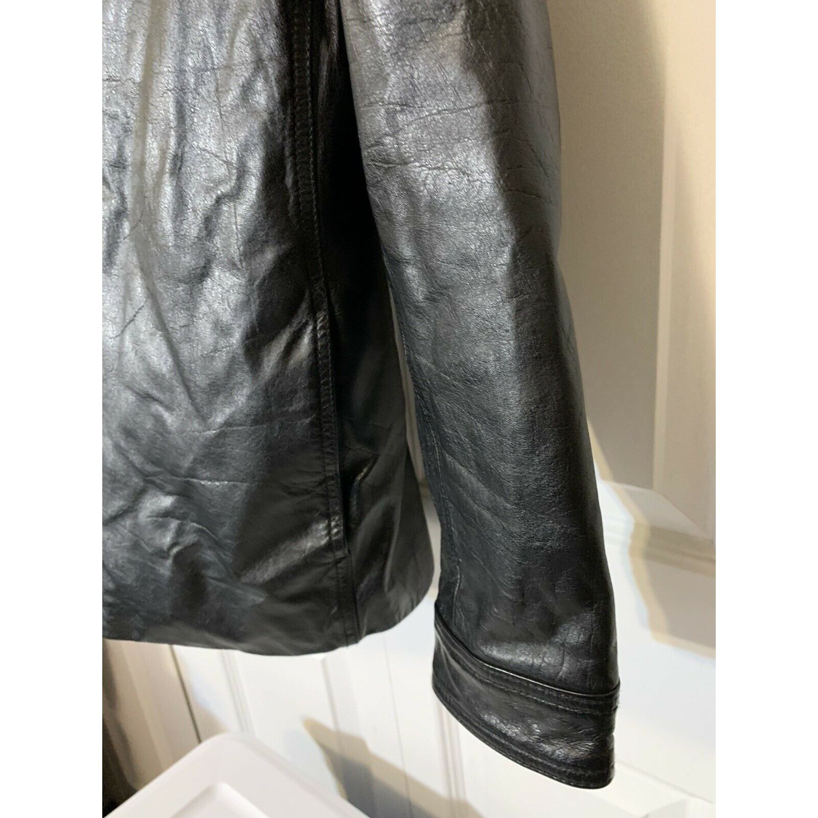 Other Kathy Ireland Black Leather Jacket Coat Women's Sz M Size M / US 6-8 / IT 42-44 - 4 Thumbnail