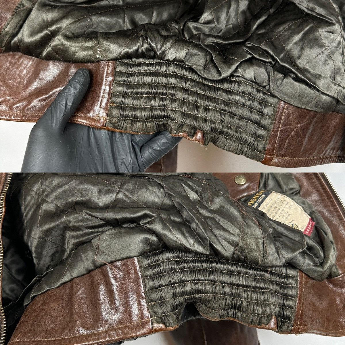 Chevignon Vintage Chevignon France A-2 Brown Heavy Leather Jacket Size US XL / EU 56 / 4 - 21 Thumbnail