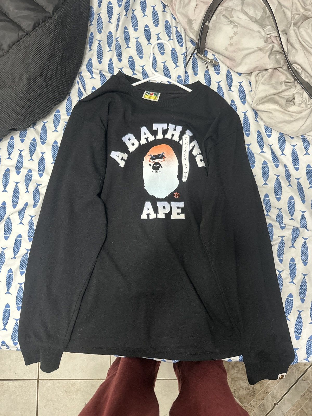 Bape Black Bape Long Sleeve T Shirt Size US M / EU 48-50 / 2 - 11 Thumbnail