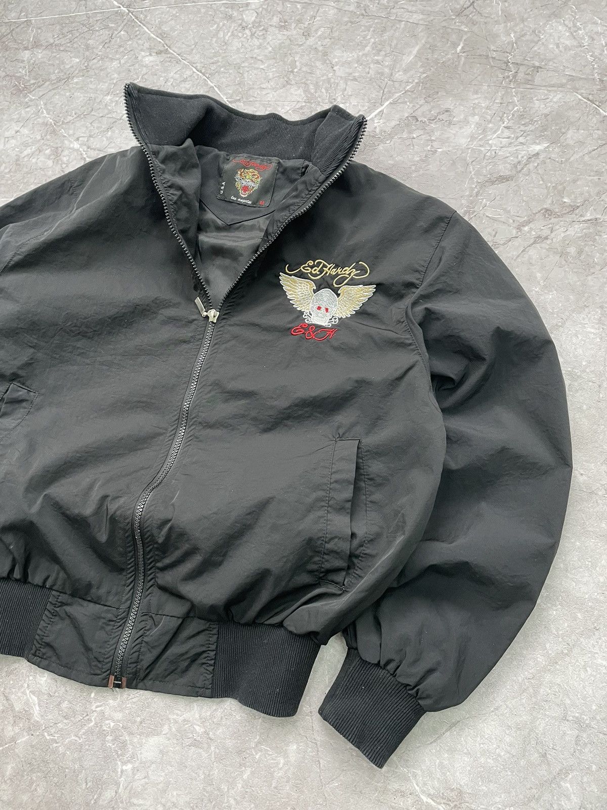 Christian Audigier × Ed Hardy Vintage Ed Hardy Christian Audigier Nylon Varsity Jacket Size US M / EU 48-50 / 2 - 3 Thumbnail