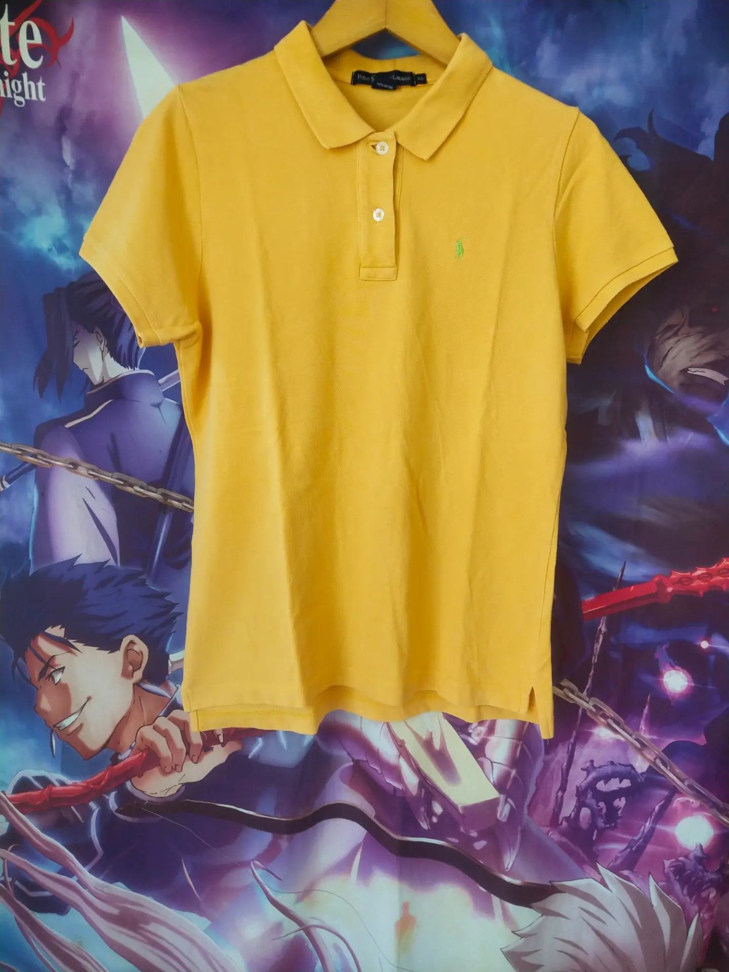 Polo Ralph Lauren Vintage Polo Ralph Lauren Yellow Slim Fit Woman Polo Shirt Size XL / US 12-14 / IT 48-50 - 1 Thumbnail