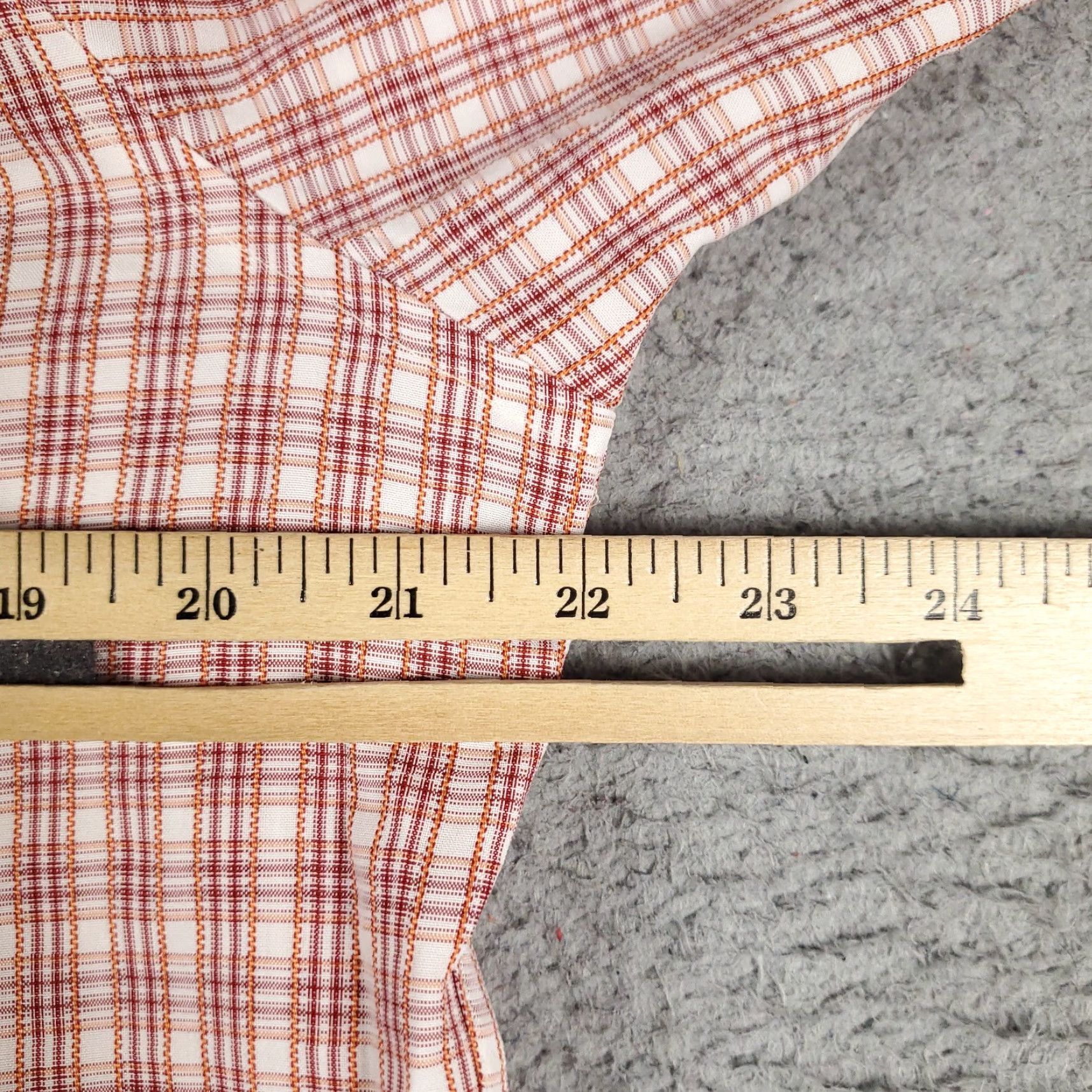 BUGATCHI Bugatchi Uomo Shirt Mens S Red Orange Plaid Casual Button Up Long Sleeve Size US S / EU 44-46 / 1 - 6 Thumbnail