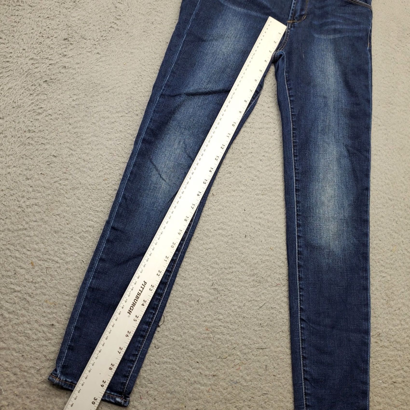 Vintage Articles of Society Jeans Womens 27 Blue Denim Flat Front Stretch Skinny Leg Jeans Size 27" / US 4 / IT 40 - 4 Thumbnail