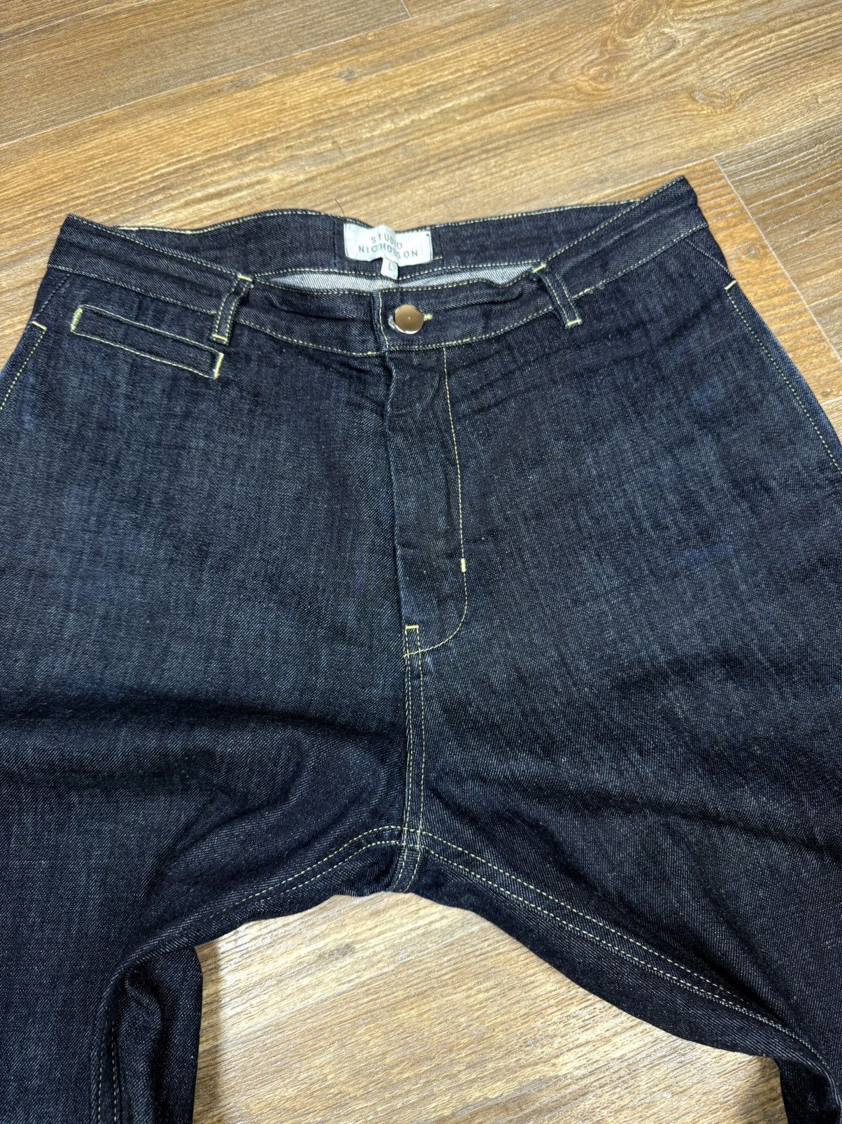 Studio Nicholson Studio Nicholson Bill SNM 102 Selvedge Blue Japanese Pants Size US 33 - 8 Thumbnail