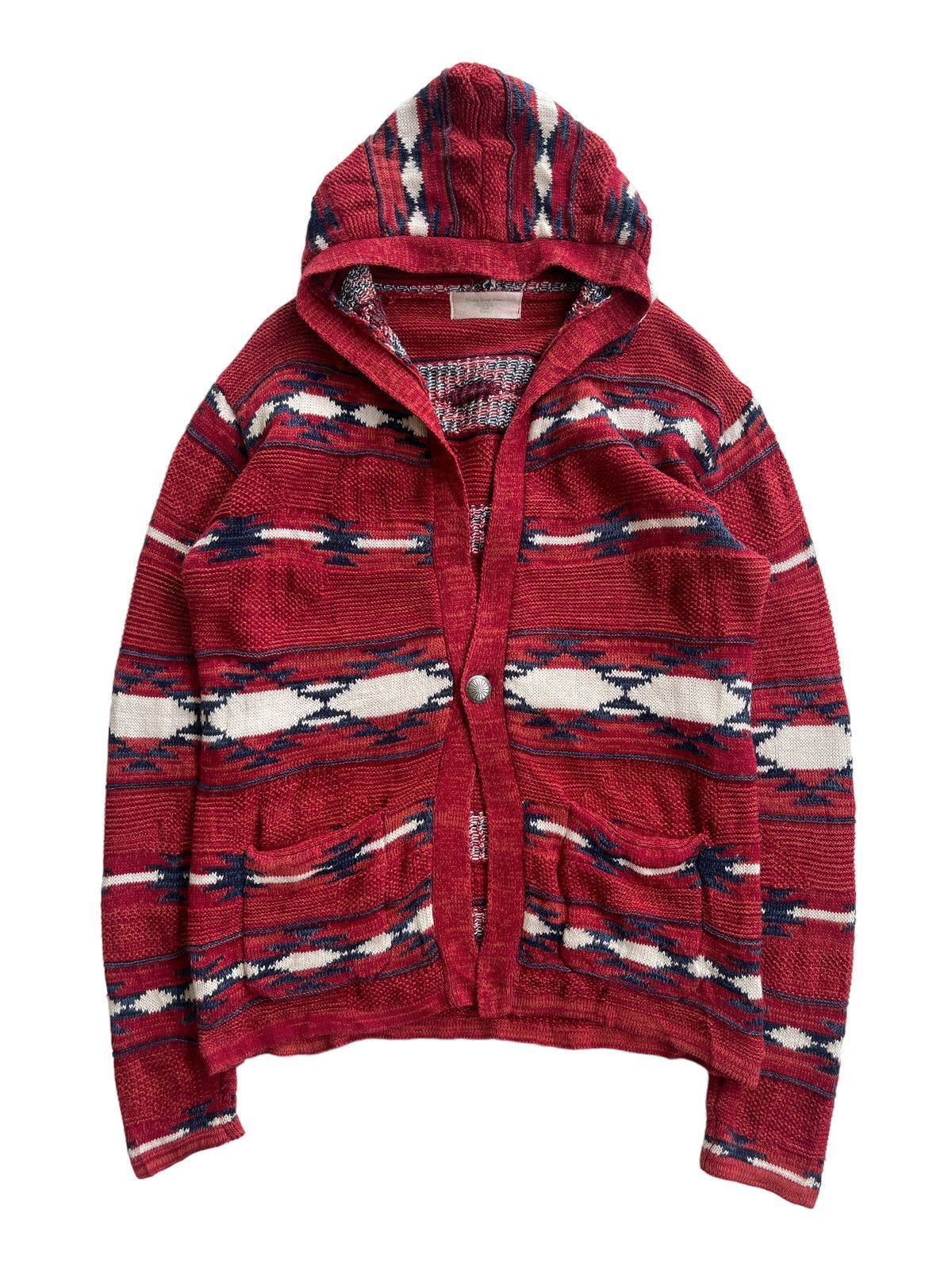 Japanese Brand Vintage Cable Knit Aztec Sweater Size US M / EU 48-50 / 2 - 1 Thumbnail