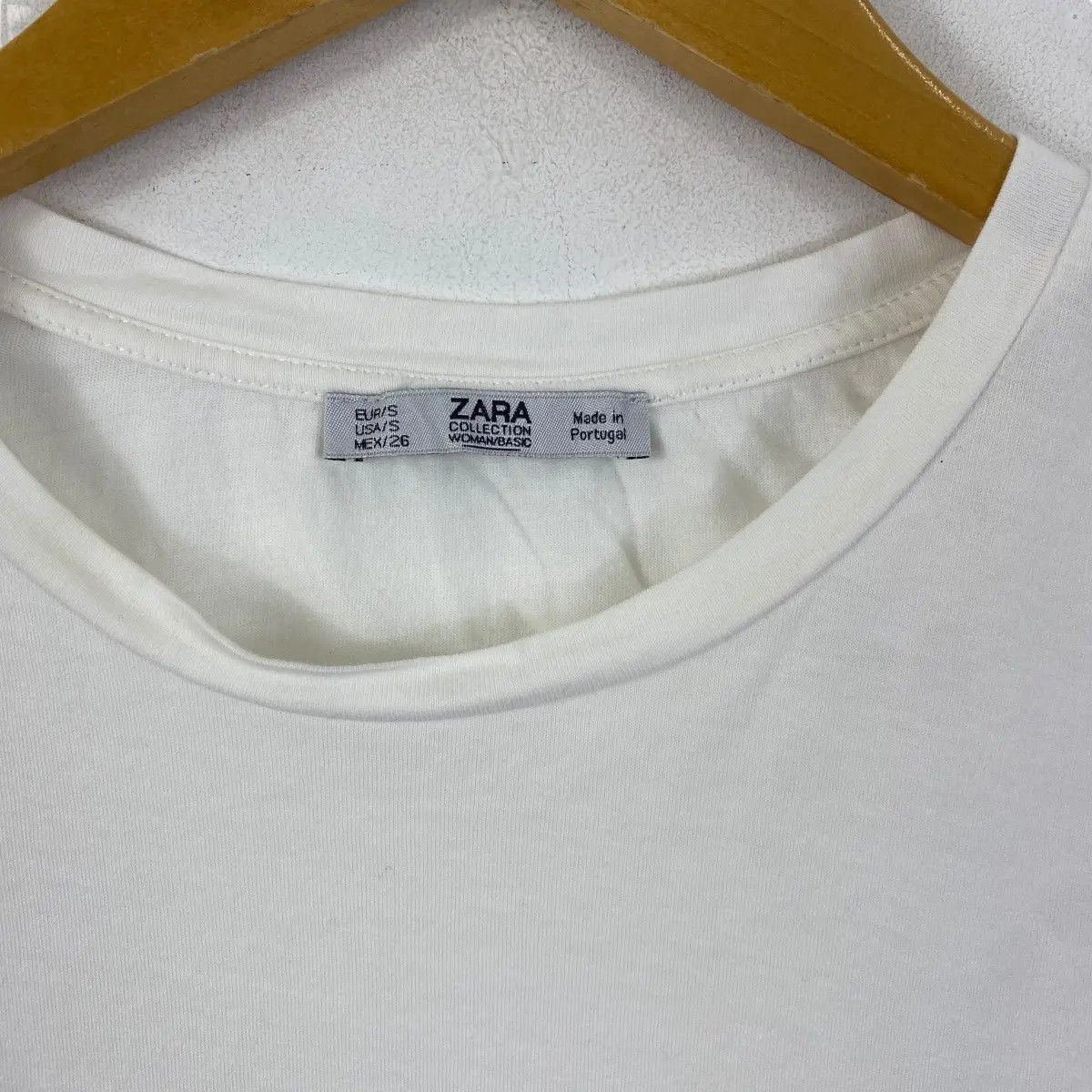 Zara SS18 ZARA WOMAN Collection Basic Embroidery Tee Shirt Size S / US 4 / IT 40 - 5 Thumbnail