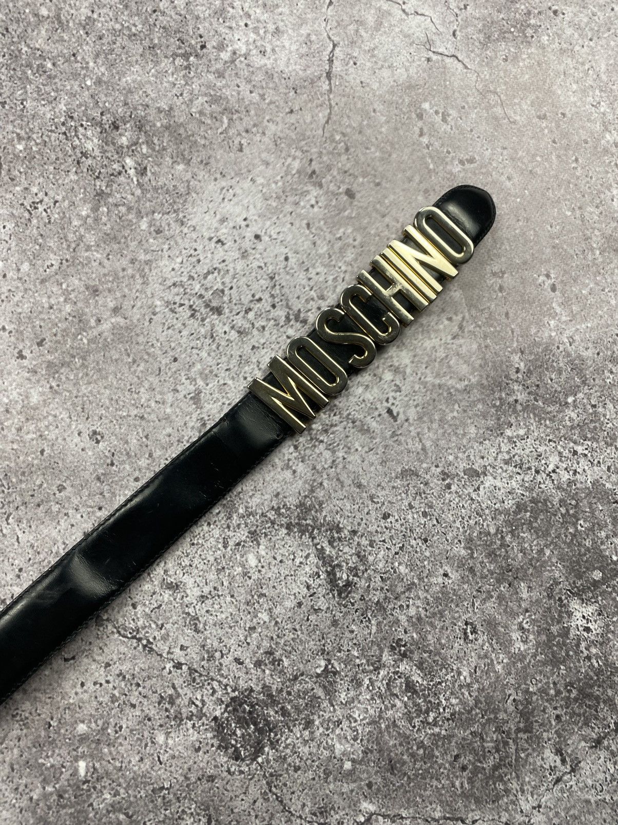Moschino × Vintage Vintage Moschino gold label real leather belt rare luxury Size ONE SIZE - 6 Thumbnail