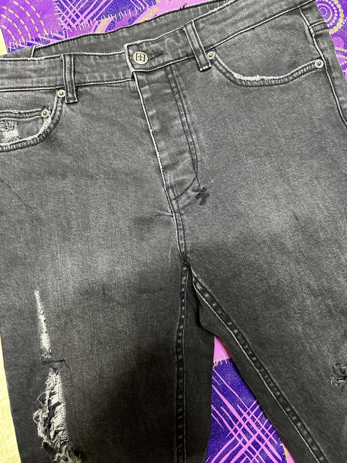 Ksubi Ksubi Van Winkle Angst skinny Trashed Black Jeans Size US 32 / EU 48 - 7 Thumbnail