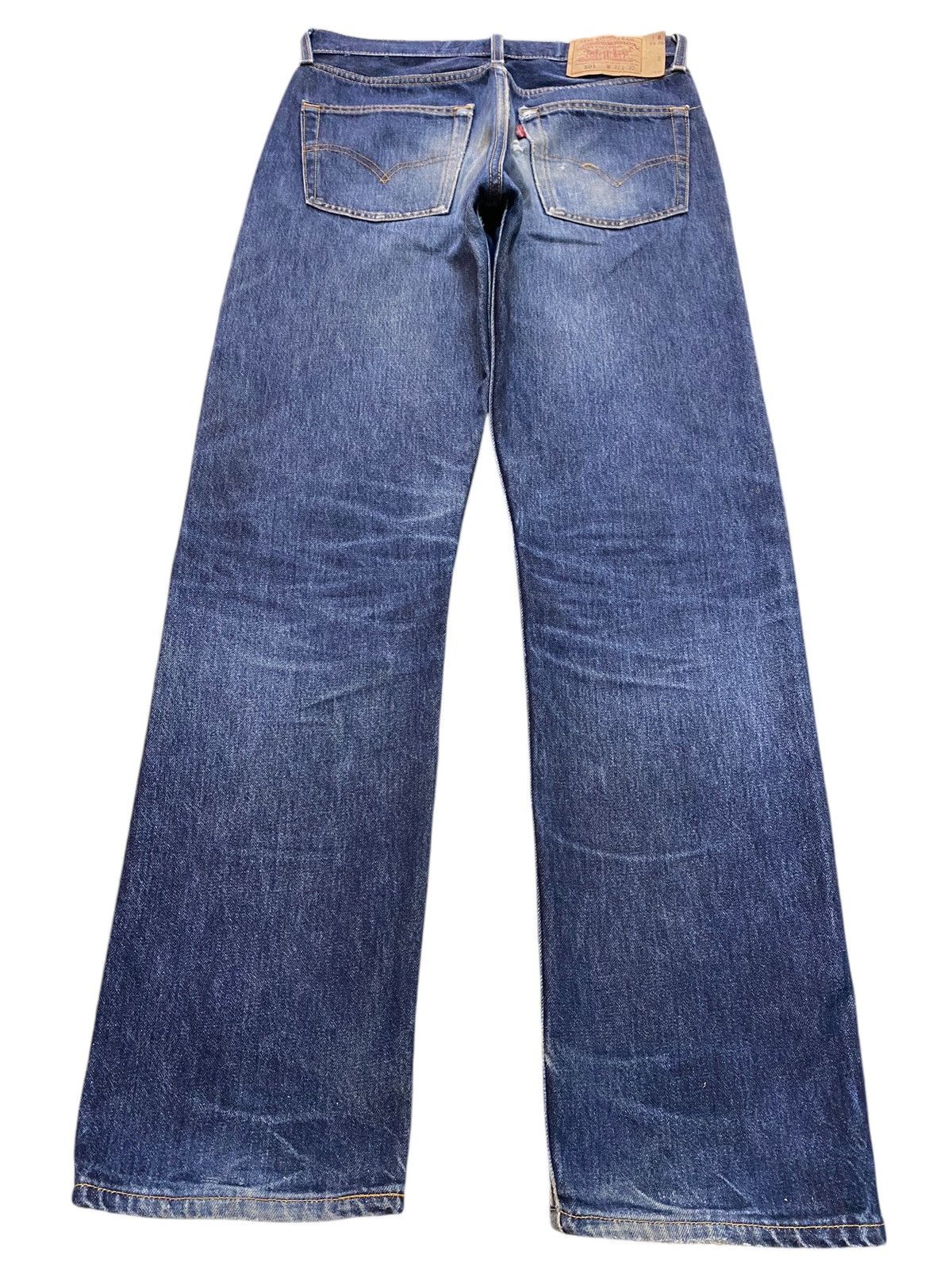 Levi's Vintage Clothing Vintage Japan Levis501 Y2K Blue Wash Distressed Loose Jeans Size US 31 - 2 Thumbnail