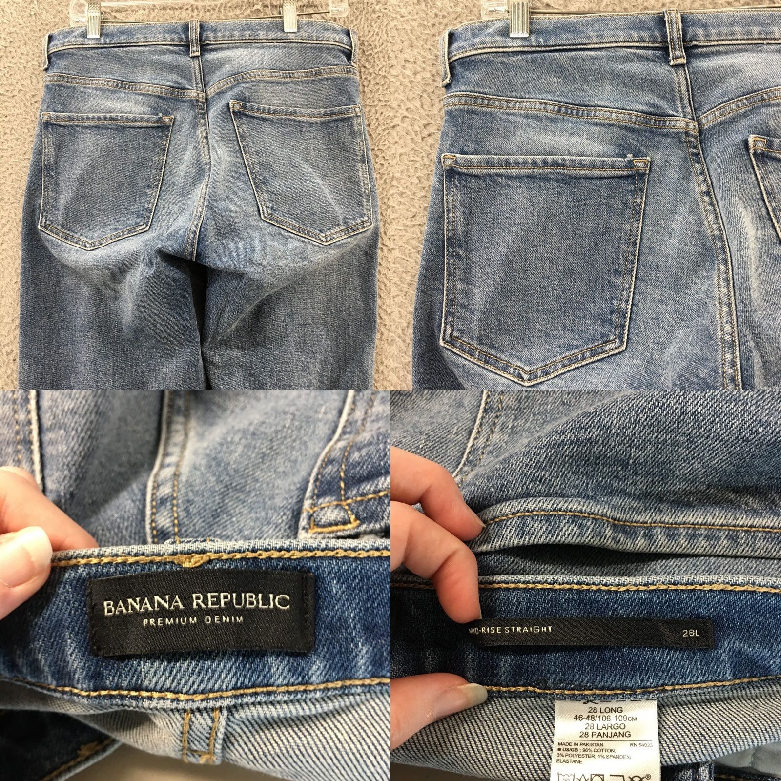 Banana Republic Banana Republic Jeans Womens 28L Blue Denim Straight Mid Rise Zip Jeans 32x30 Classic Modern Mens Womens Boys Girls Size 28" / US 6 / IT 42 - 9 Thumbnail