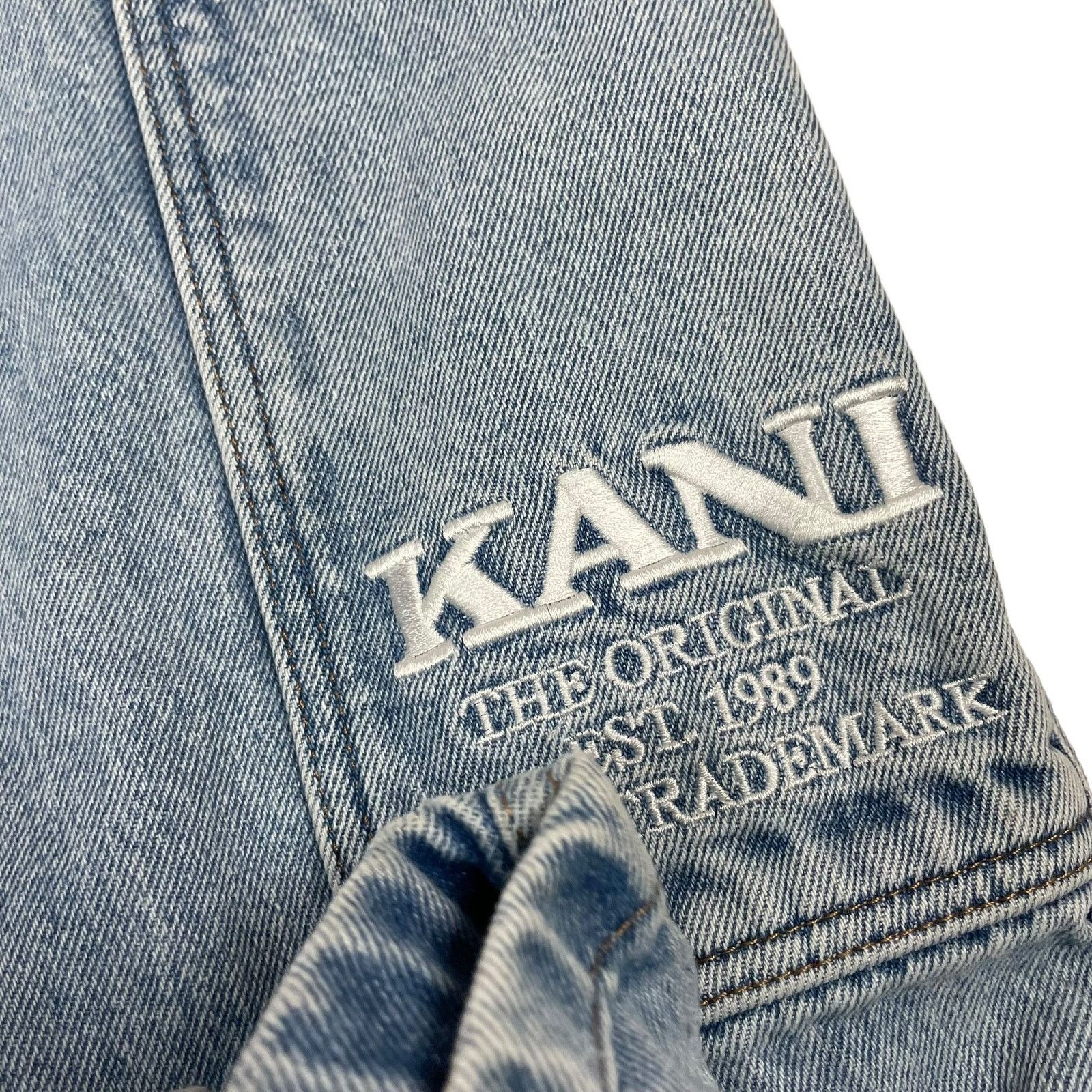 Karl Kani Karl Kani Adults Blue Zip Fly Straight Leg Denim Jeans XXS Size US 28 / EU 44 - 5 Thumbnail