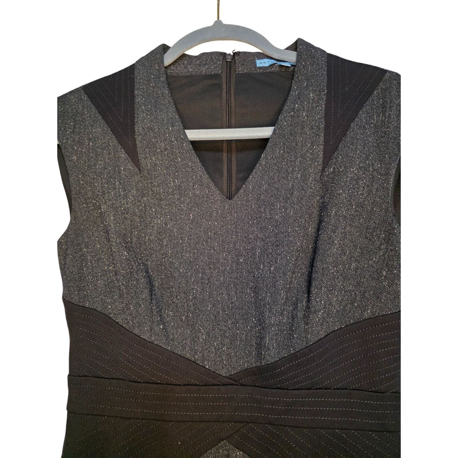 ANTONIO MIRO Antonio Melani Womens Metallic Gray & Black Dress size 2 Size XS / US 0-2 / IT 36-38 - 5 Thumbnail