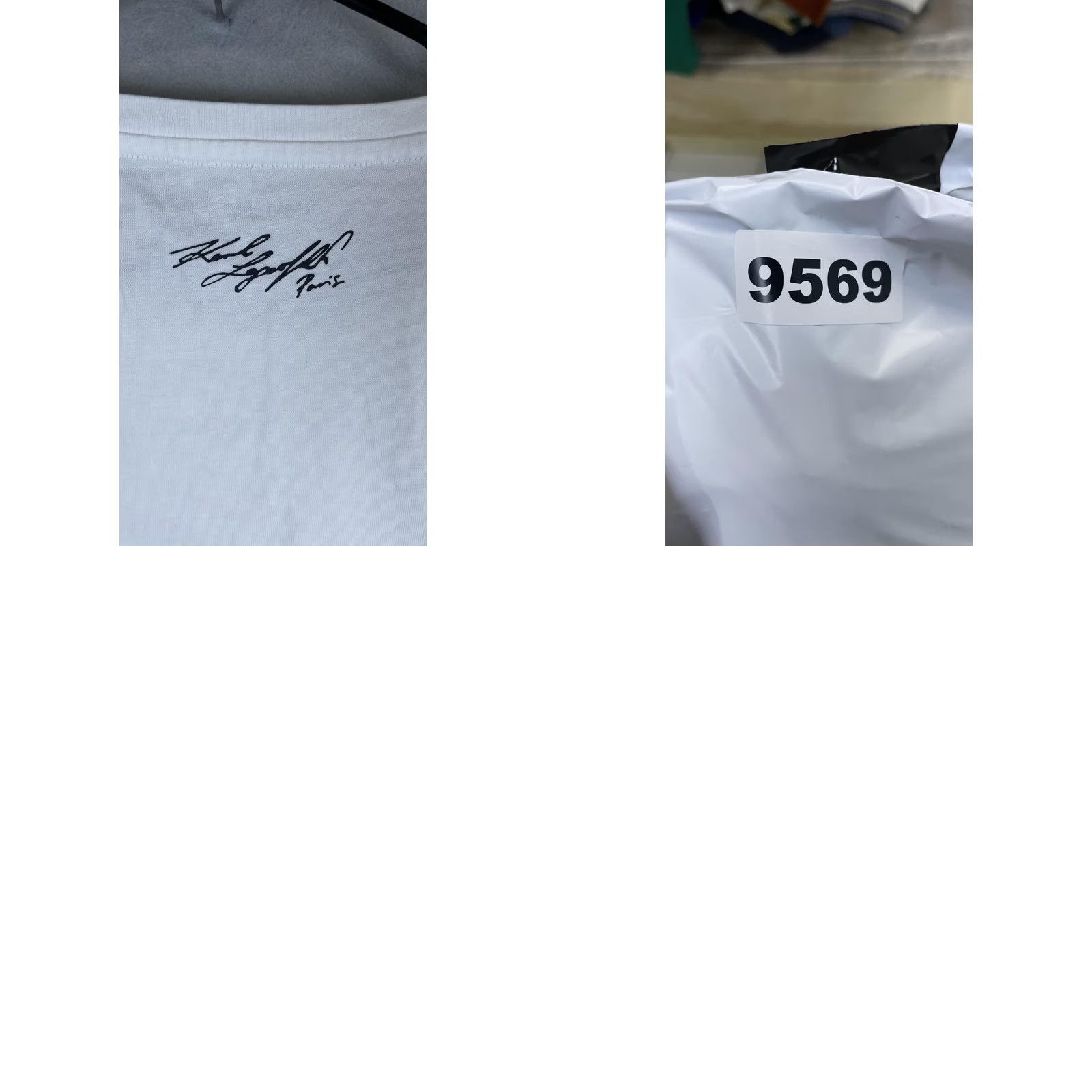 Karl Lagerfeld Karl Lagerfeld Paris Shirt Womens Small White Logo Graphic Roll Tab Tee Top Size S / US 4 / IT 40 - 8 Thumbnail