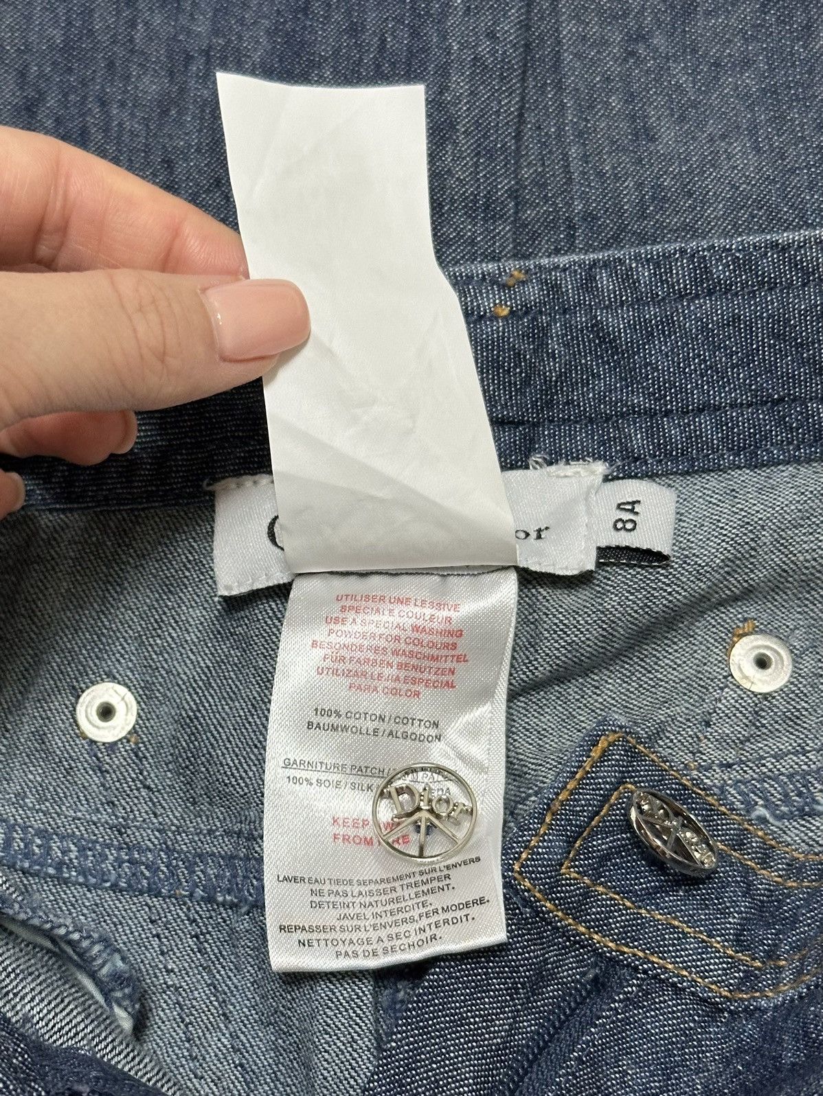 Dior CHRISTIAN DIOR Kids S/S 2005 Floral Swarovski Denim Pants Size 24" / US 00 / IT 34 - 7 Thumbnail