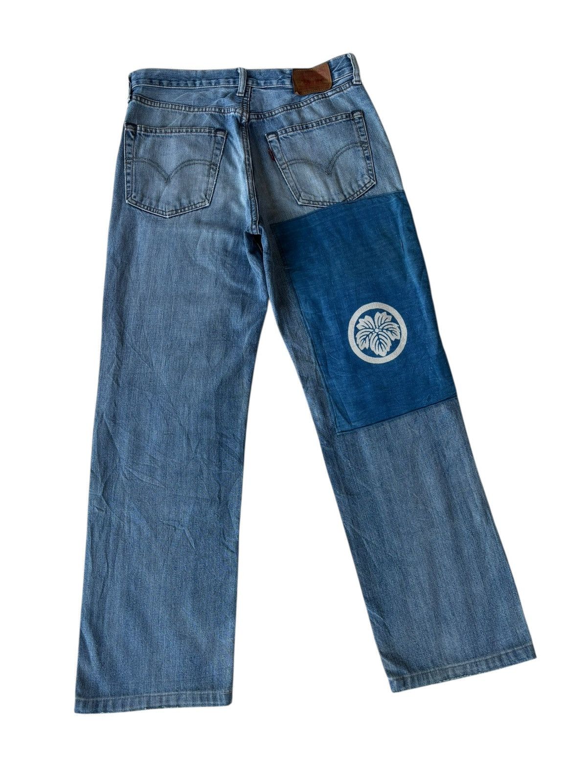 Junya Watanabe × Levi's 💥VINTAGE LEVIS 502 JAPANESE PATCHES REWORK DENIM JEANS Size US 31 - 4 Thumbnail
