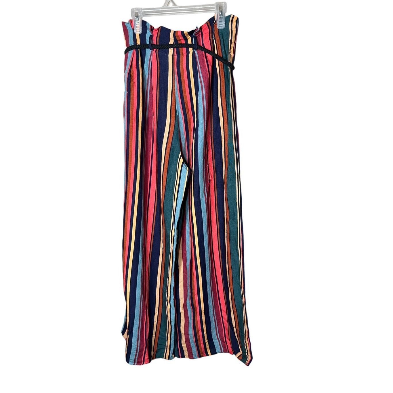 Farm Rio Anthropologie Farm Rio Striped Wide-Leg Pants Size S Size 29" - 4 Thumbnail