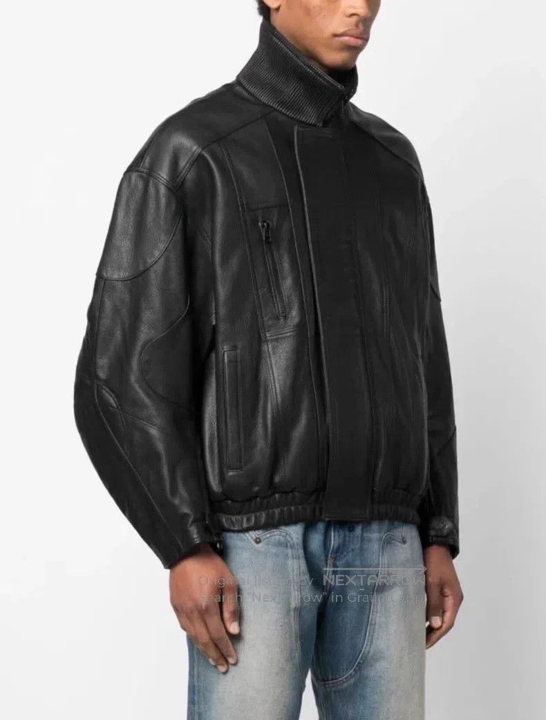 Balenciaga Balenciaga Gold Label Logo Leather Jacket Size XXS / US 00 / IT 34 - 7 Thumbnail