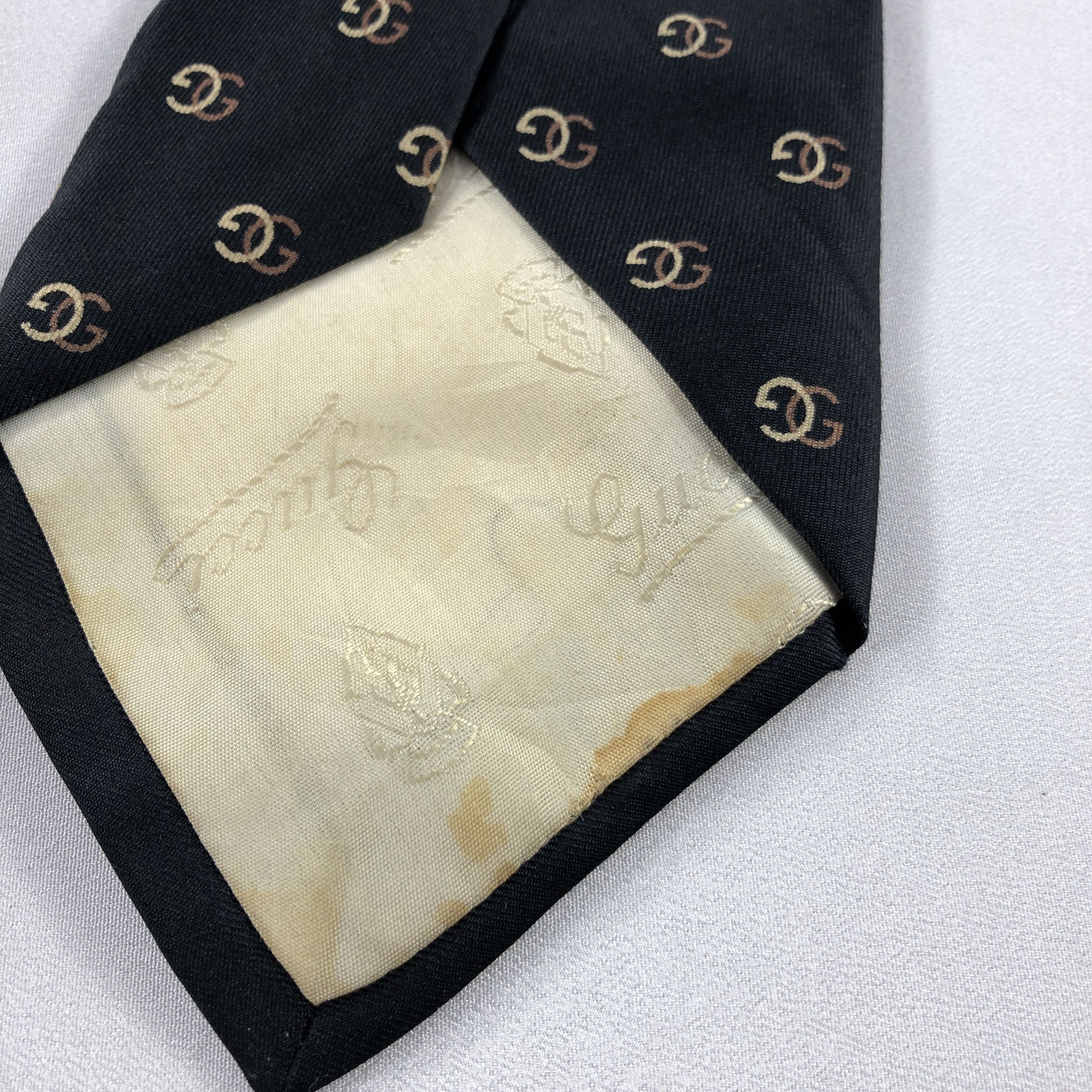 Gucci × Vintage Gucci Monogram Silk Neck Ties T123 Size ONE SIZE - 4 Thumbnail