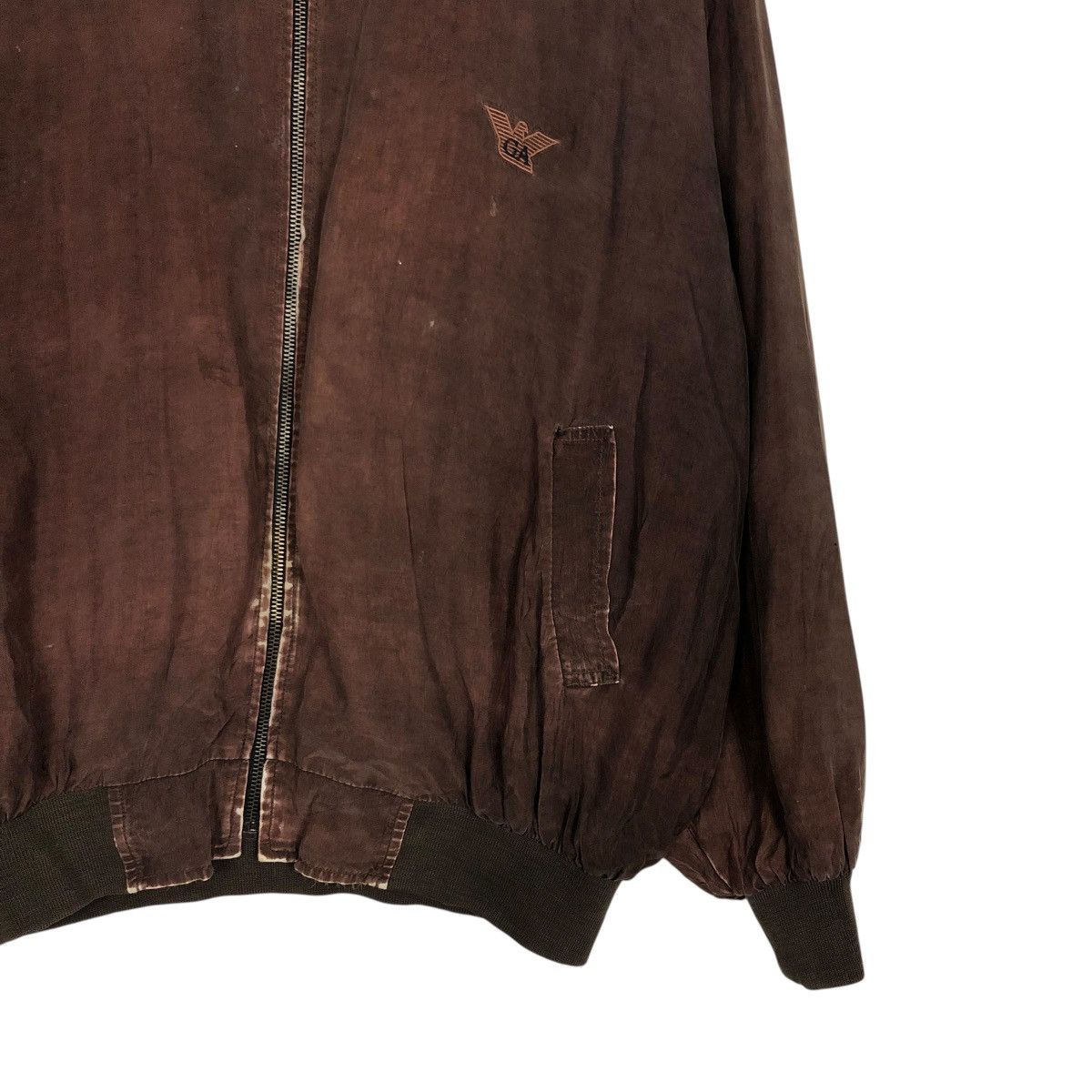 Giorgio Armani 🔥VINTAGE BOMBER JACKET GIRGIO ARMANI BIG LOGO EMBROIDERY Size US M / EU 48-50 / 2 - 7 Thumbnail