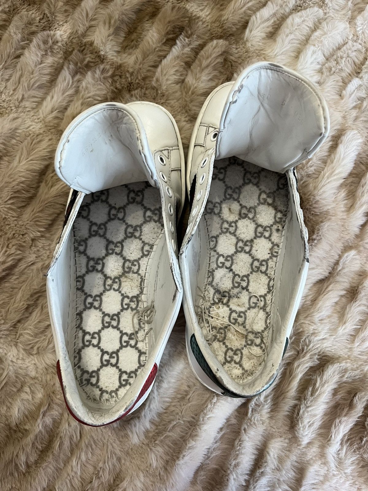 Gucci Gucci Ace Embroidered Snake Sneakers Size US 5.5 / EU 38 - 9 Thumbnail