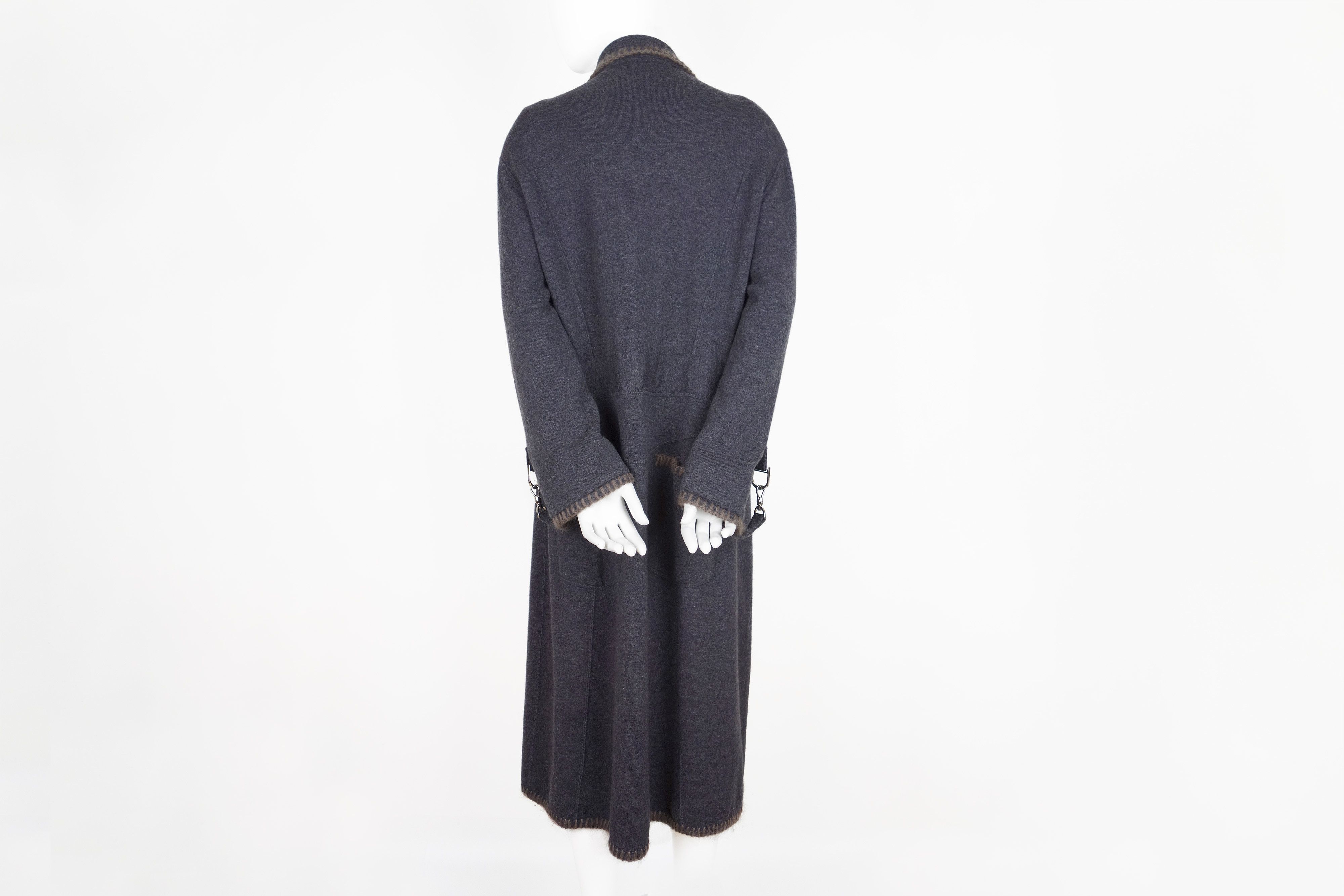Dior Christian Dior F/W 2000 Grey Coat Knit John Galliano Size L / US 10 / IT 46 - 2 Thumbnail