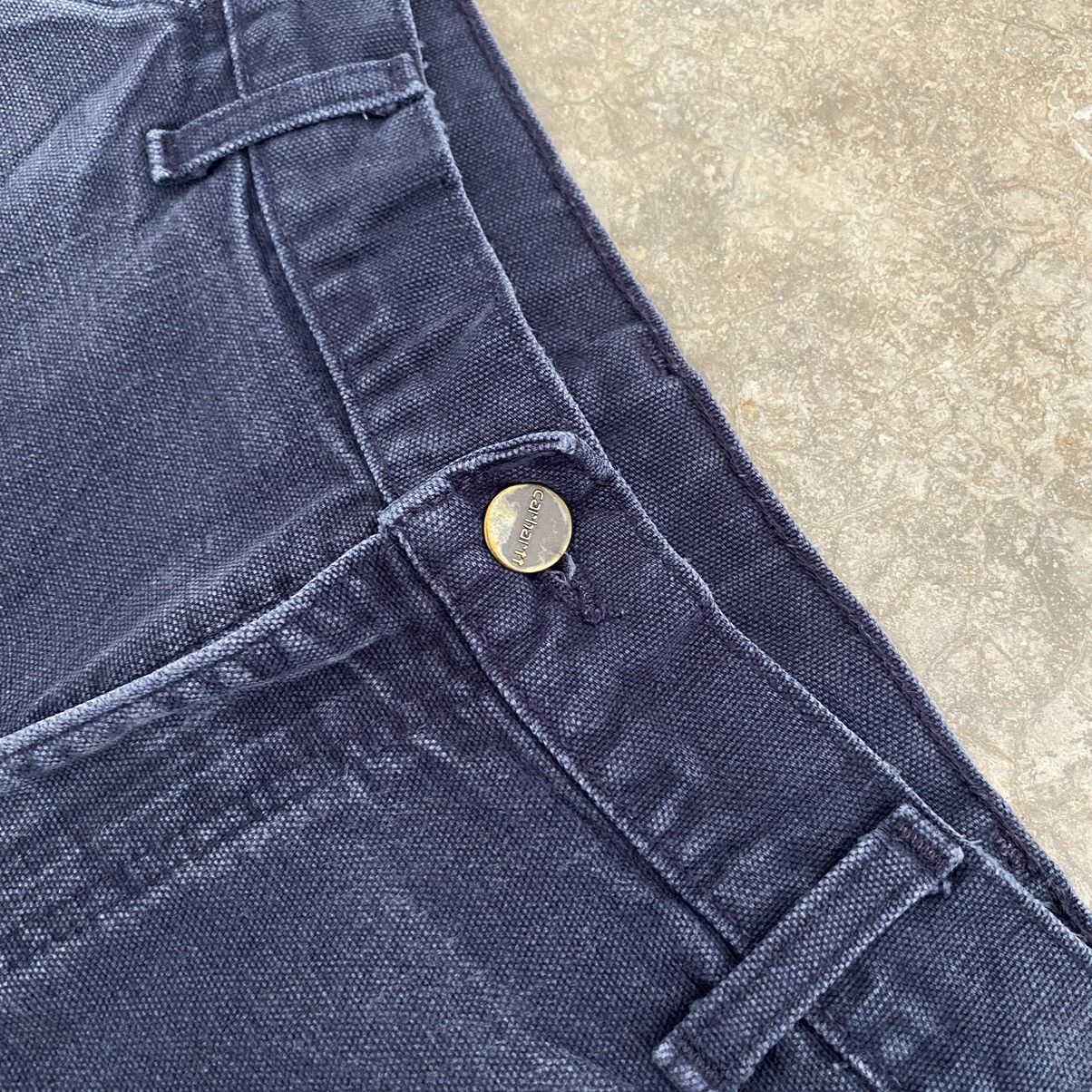 Carhartt VTG Carhartt Faded Midnight Blue Ripped Carpenter Pants Size US 33 - 11 Thumbnail