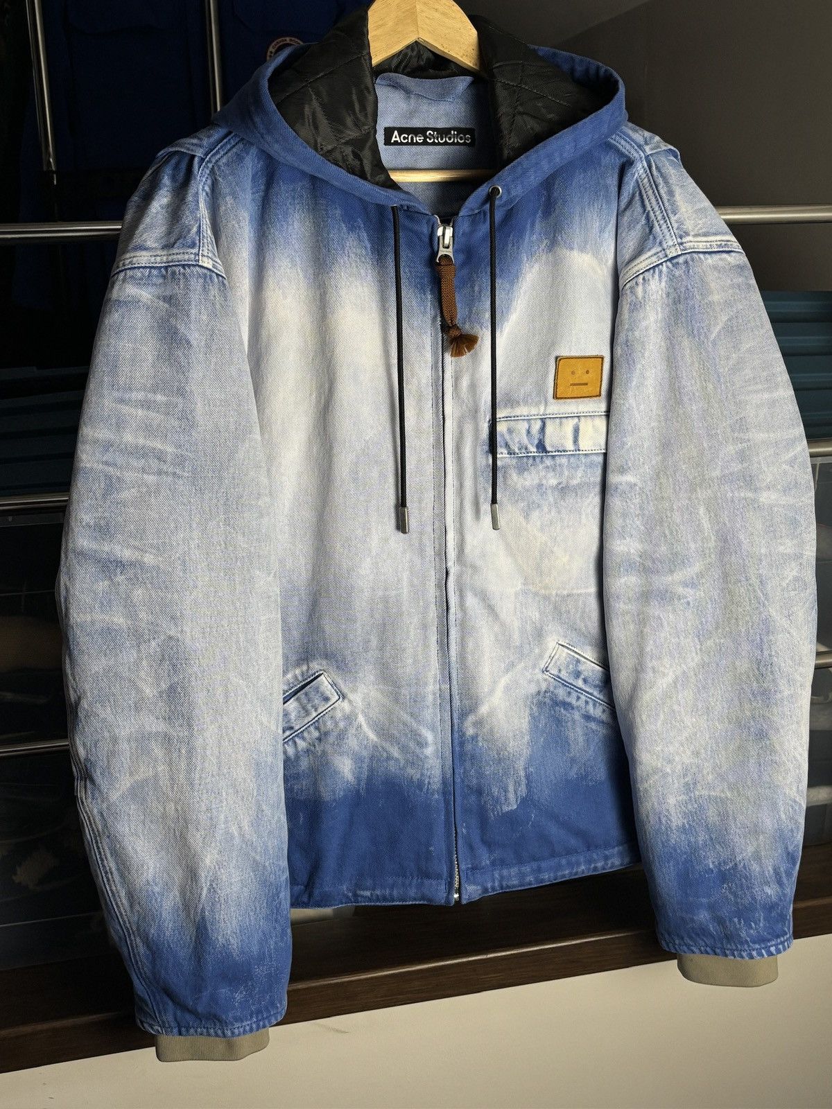 Acne Studios Acne Studios Sample Face Canvas Padded Bomber Jacket Size US M / EU 48-50 / 2 - 2 Thumbnail