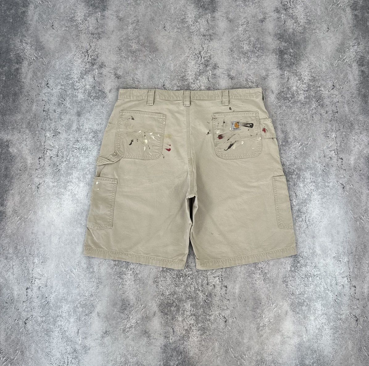 Vintage Carhartt USA Distressed Baggy Cargo Work Short Jorts