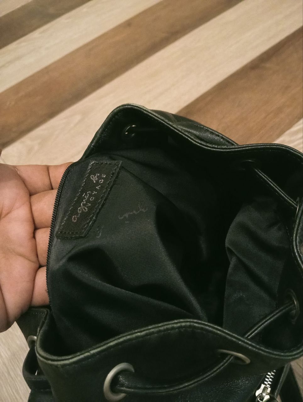 agnes b. AGNES B. LEATHER BACKPACK - BLACK Size ONE SIZE - 13 Thumbnail
