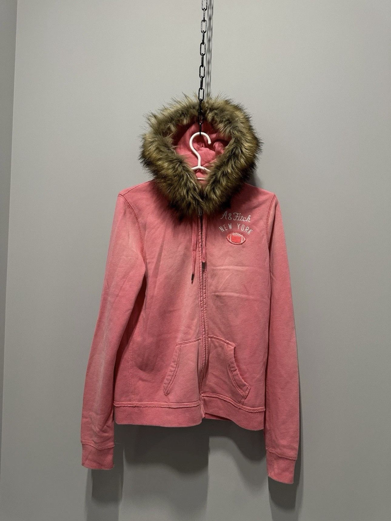 00s y2k fur zip hoodie gimmick lgb 短丈 Abercrombie & Fitch Japanese 2000s Faux fur hoodie Y2K Lgb