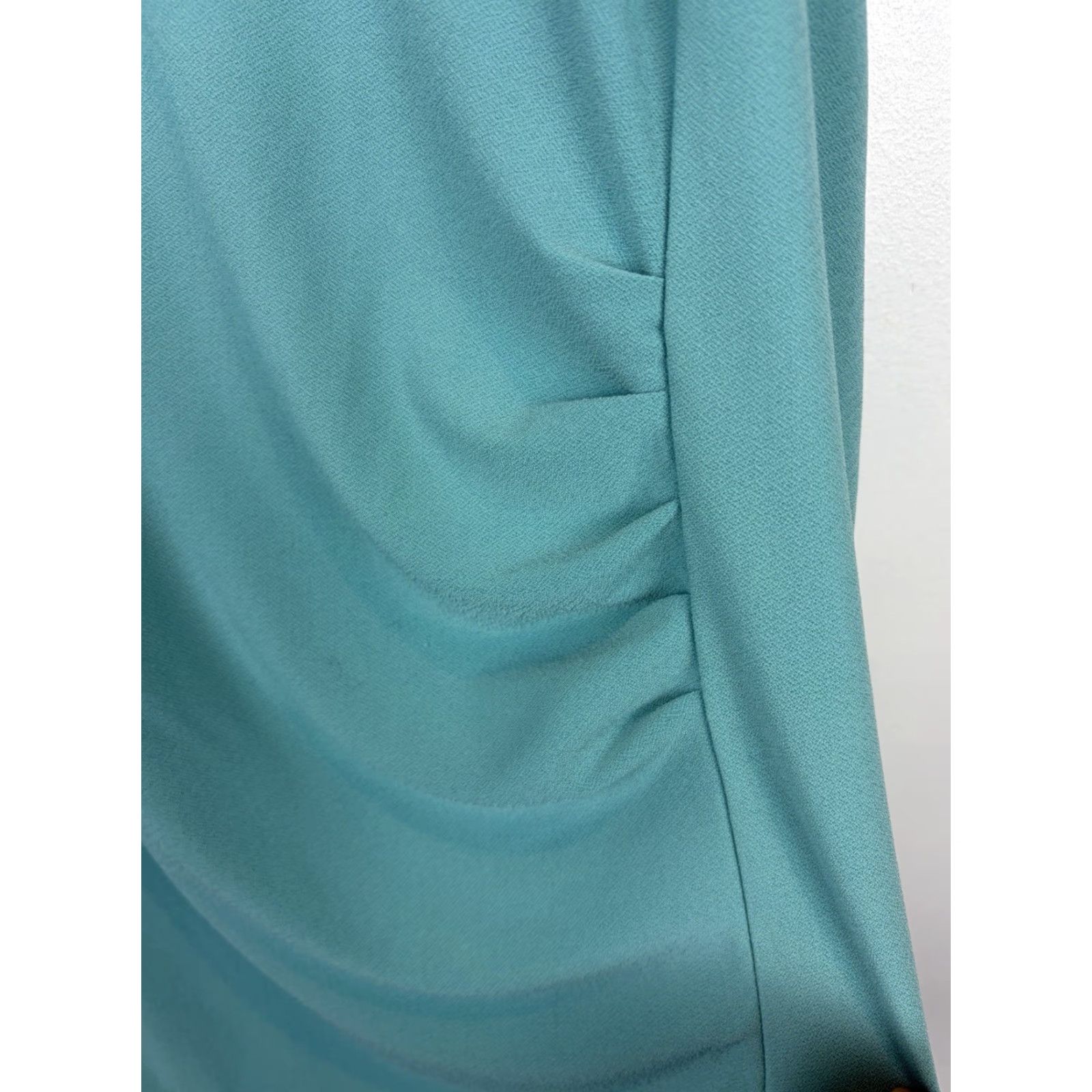 Talbots Talbots Blouse Womens 3X Pullover Teal Long Sleeve Casual Stretch Ruched Side Size XXL / US 16-18 / IT 52-54 - 4 Thumbnail