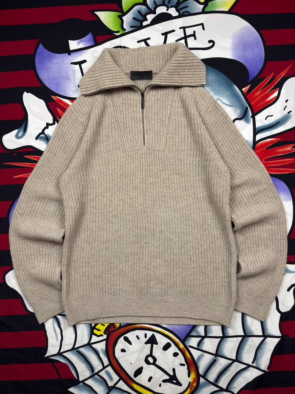 Iris von Arnim Iris Von Arnim 1/4 Zip Luxury Uomo Cashmere Sweater Navy Size US S / EU 44-46 / 1 - 2 Thumbnail
