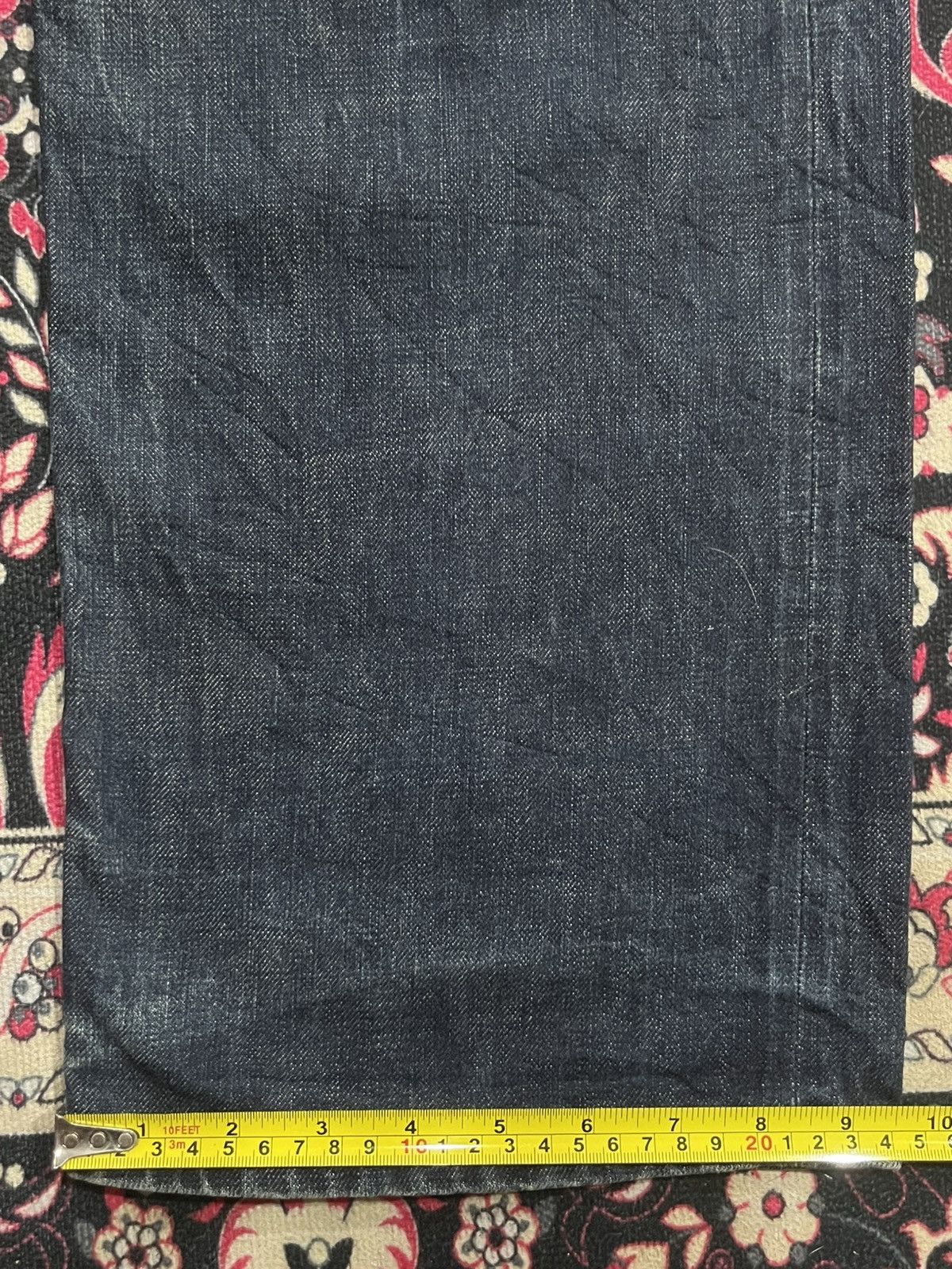 Evisu ⚡️Selvedge⚡️Vintage Japan Brand Nitraid Dark Blue Loose Jeans Size US 37 - 20 Thumbnail