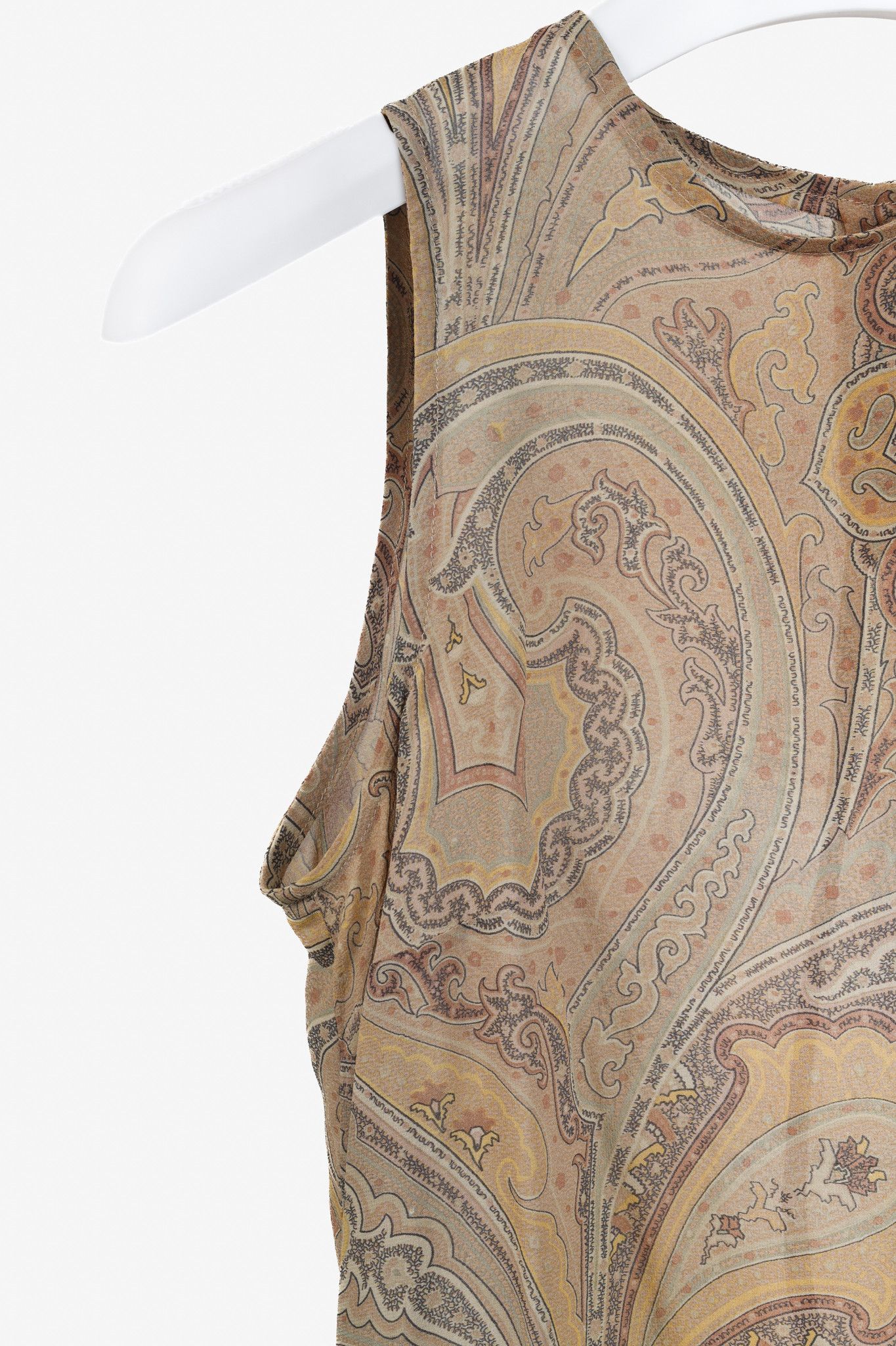 Other Dei Tre for Holt Renfrew Browns Paisley Silk Tank Size L / US 10 / IT 46 - 3 Thumbnail
