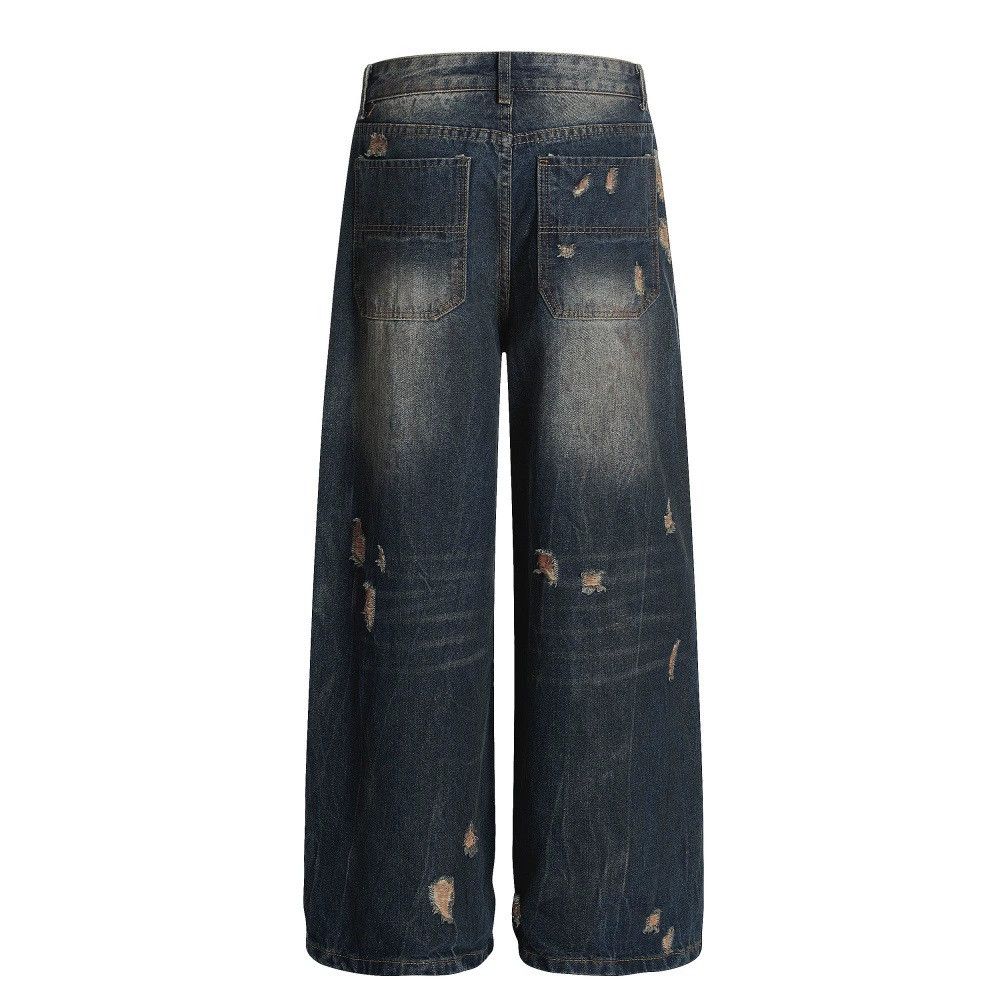 Vintage Men's punk street style distressed loose casual ripped jeans Size US 32 / EU 48 - 2 Thumbnail