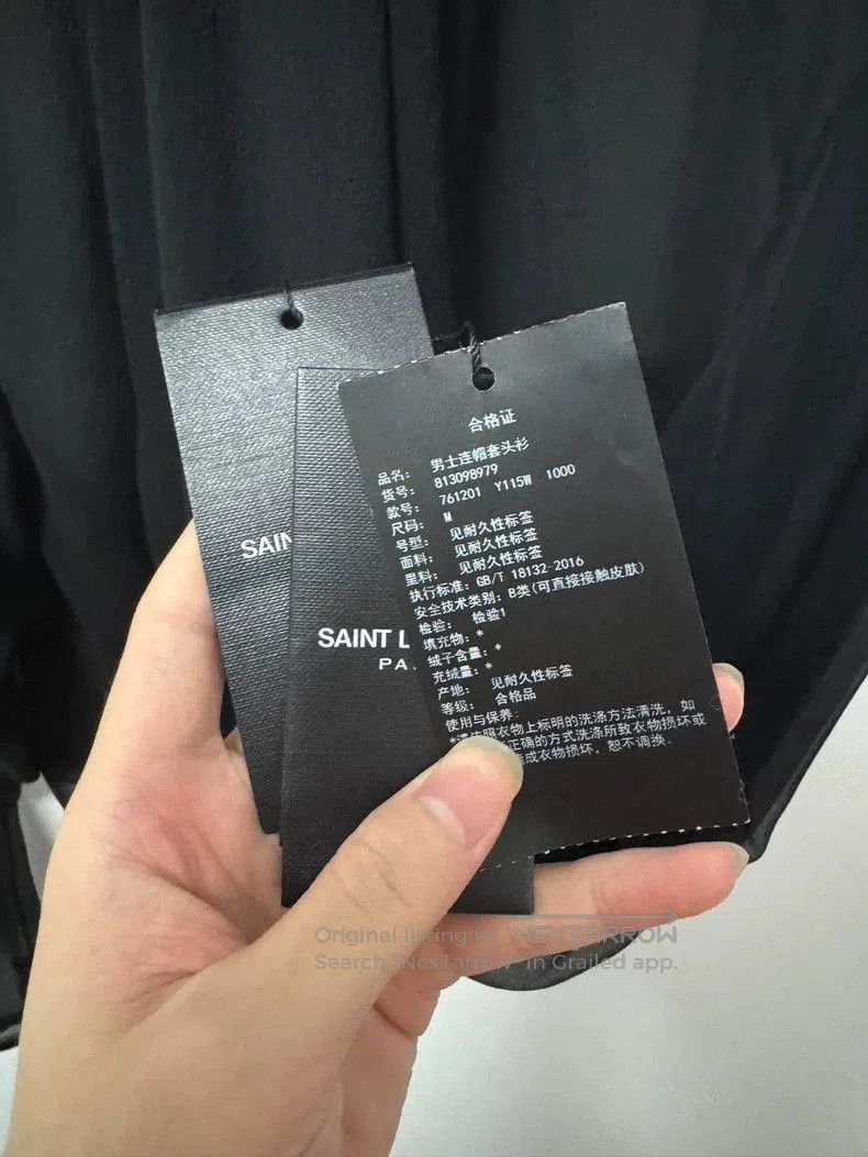 Saint Laurent Paris Saint Laurent Black Silk Bow Shirt. Size US M / EU 48-50 / 2 - 5 Thumbnail