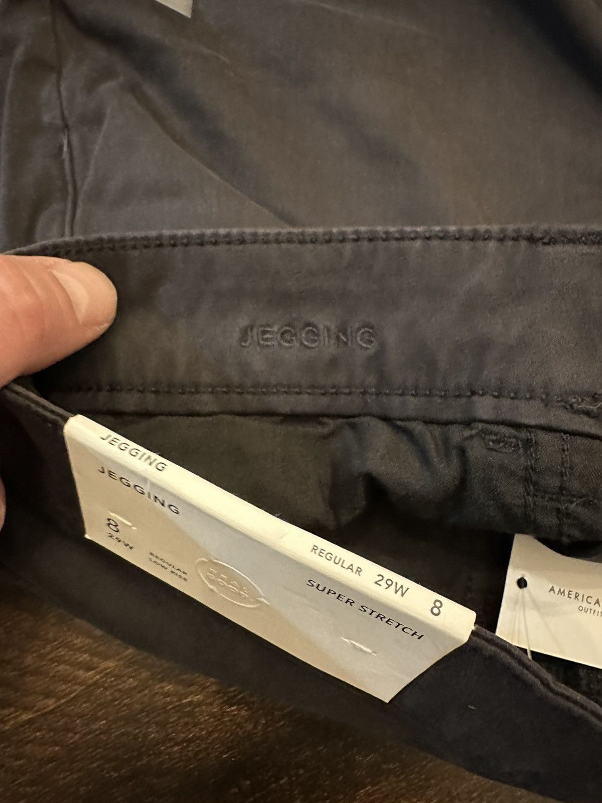 American Eagle Outfitters NWT American Eagle Super Stretch Black Jeggings-Sz 8 (30x28) Size 30" / US 8 / IT 44 - 9 Thumbnail