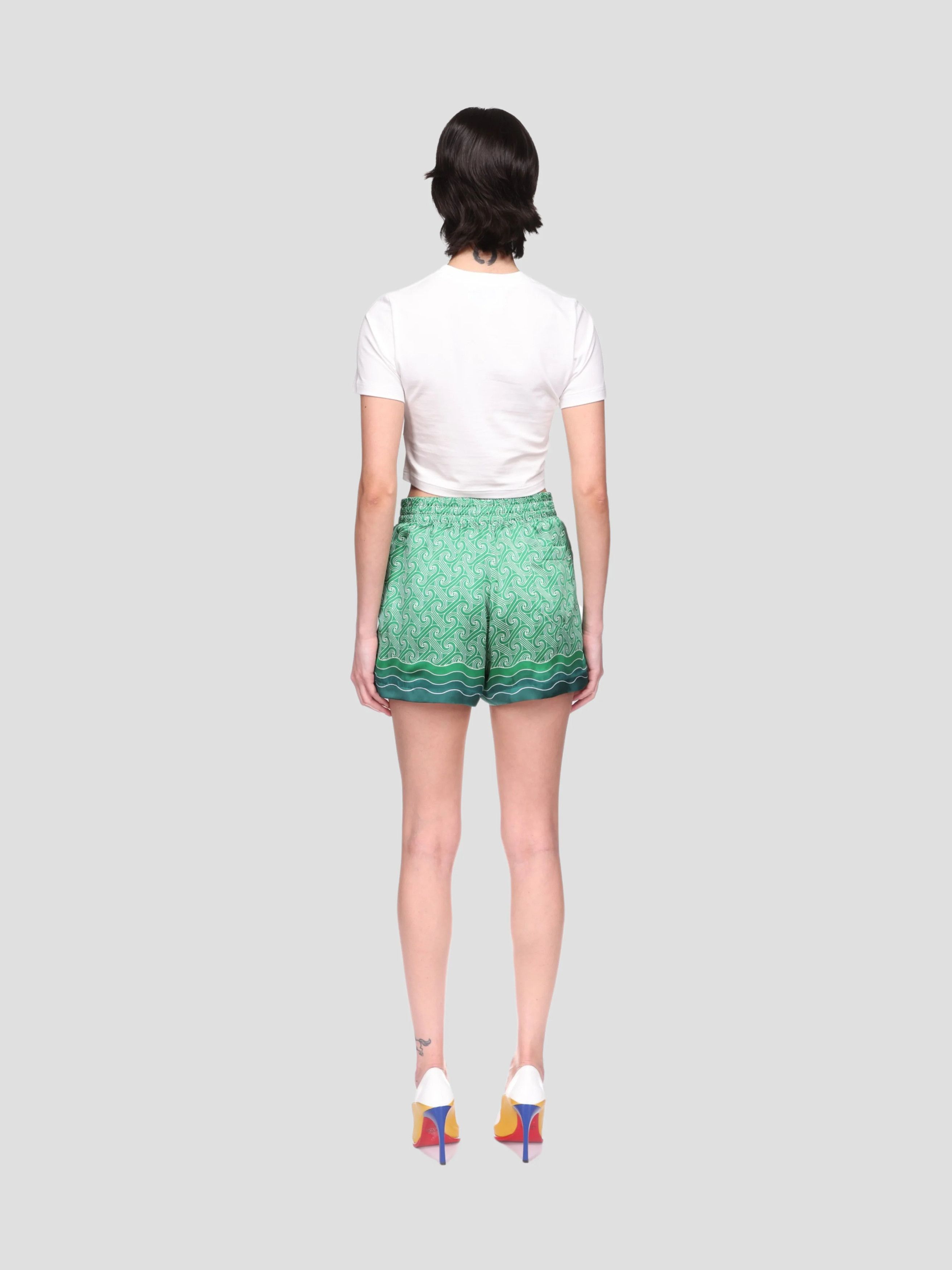 Casablanca o1mle0326 Drawstring Shorts Column in Monogram Green Size US 38 / EU 54 - 3 Thumbnail